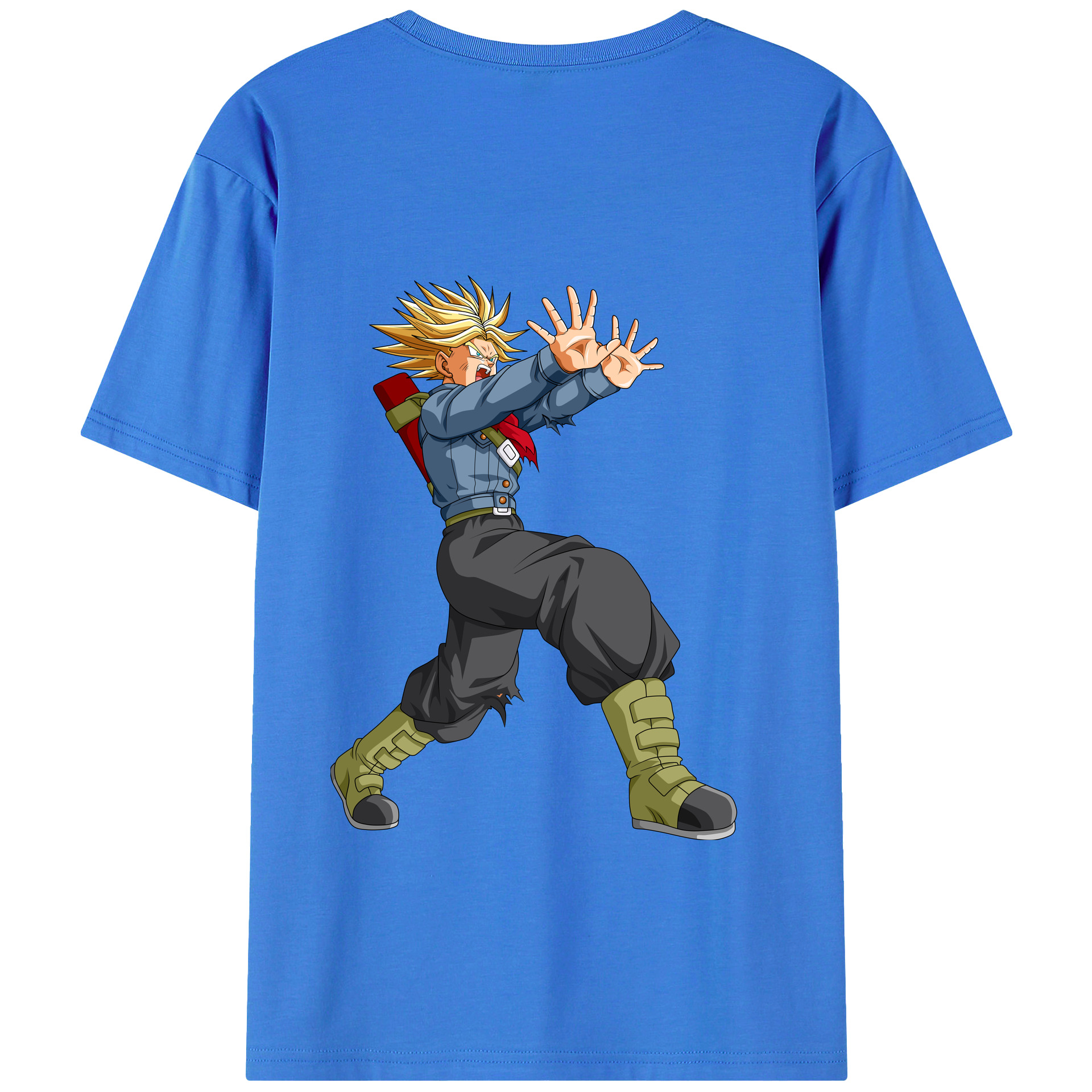 （画像用） ドラゴンボール トランクス（Torankusu）DRAGON BALL Trunks 綿100％ メンズ半袖Tシャツ（バックプリント） 通気性