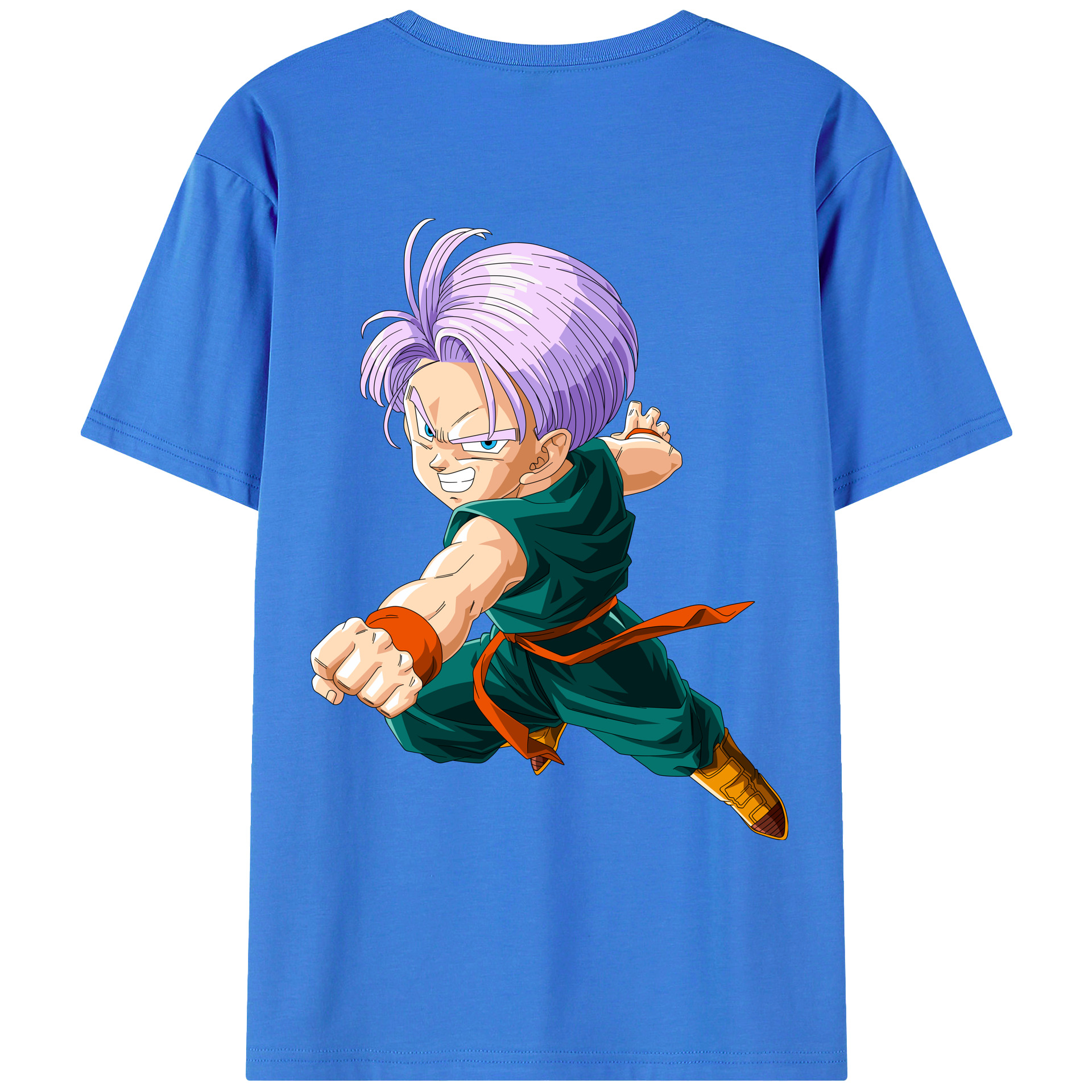 （画像用） ドラゴンボール トランクス（Torankusu）DRAGON BALL Trunks 綿100％ メンズ半袖Tシャツ（バックプリント） 通気性