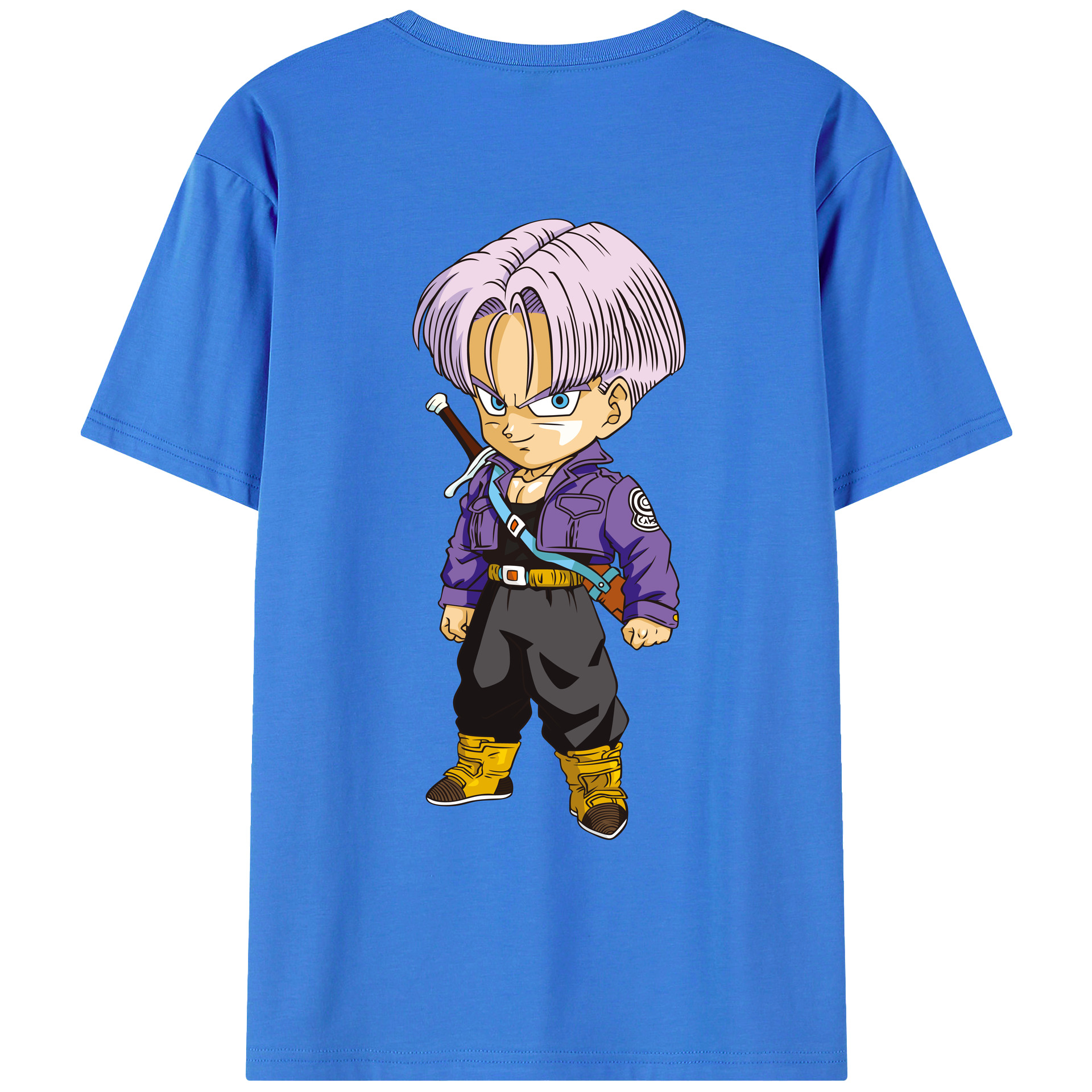 （画像用） ドラゴンボール トランクス（Torankusu）DRAGON BALL Trunks 綿100％ メンズ半袖Tシャツ（バックプリント） 通気性