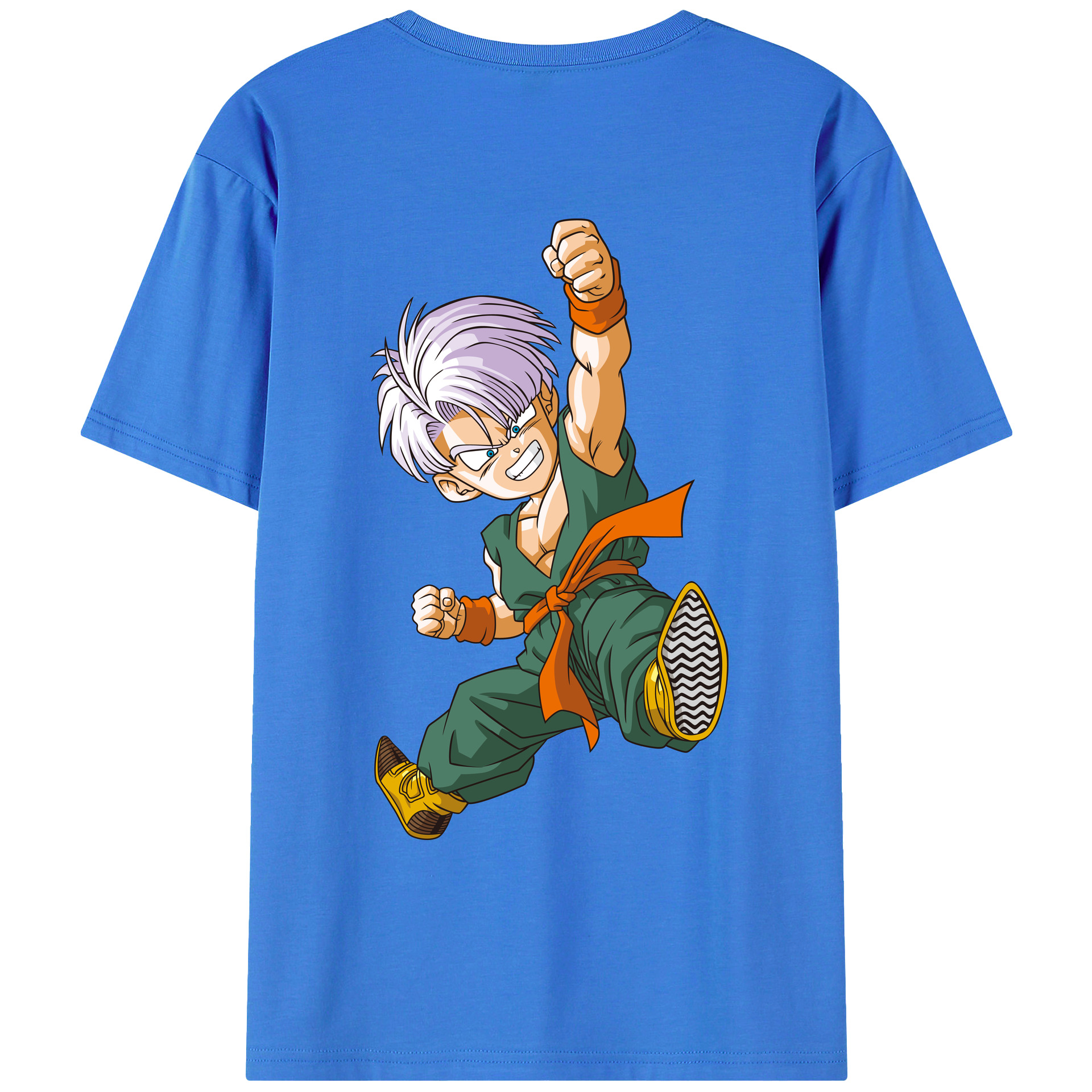 （画像用） ドラゴンボール トランクス（Torankusu）DRAGON BALL Trunks 綿100％ メンズ半袖Tシャツ（バックプリント） 通気性