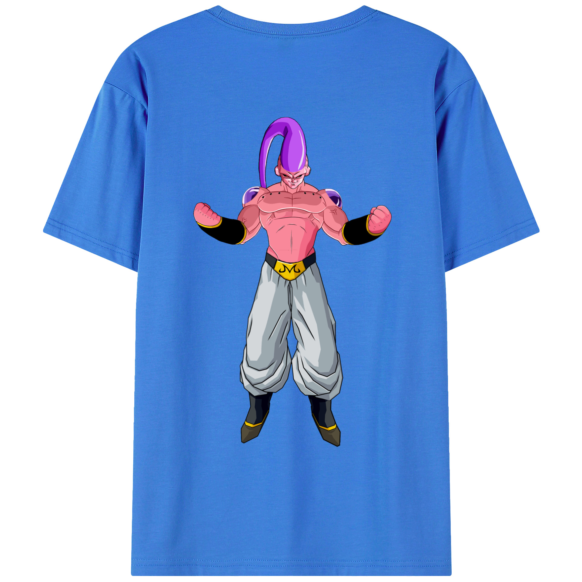 （画像用） ドラゴンボール 魔人ブウ DRAGON BALL Majin Buu 綿100％ メンズ半袖Tシャツ（バックプリント） 通気性