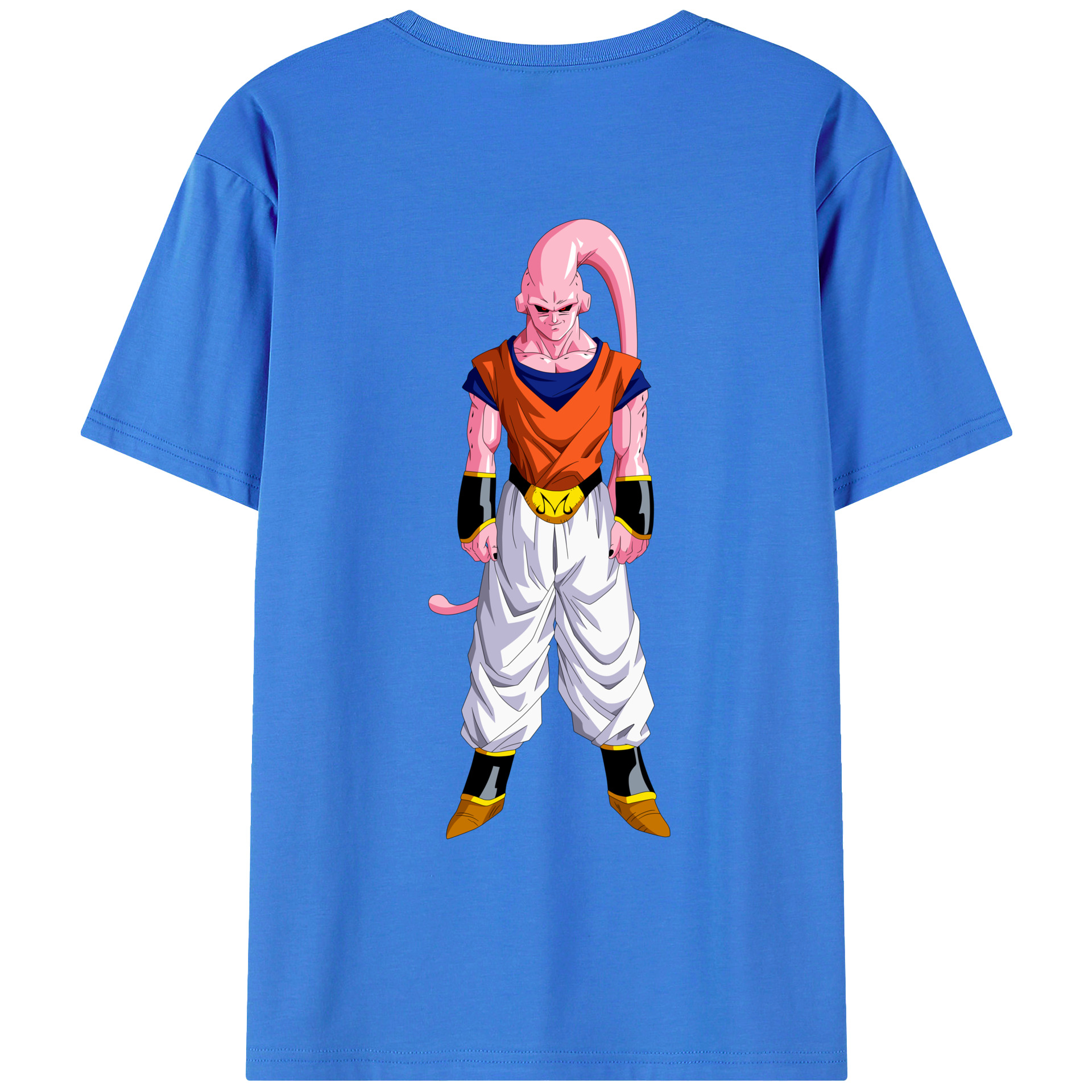 （画像用） ドラゴンボール 魔人ブウ DRAGON BALL Majin Buu 綿100％ メンズ半袖Tシャツ（バックプリント） 通気性
