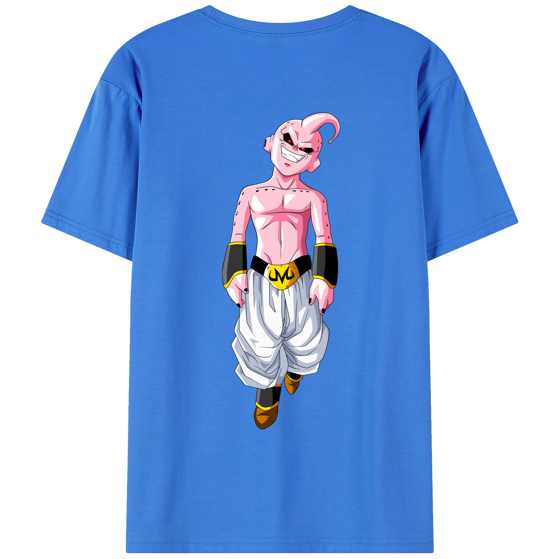 （画像用） ドラゴンボール 魔人ブウ DRAGON BALL Majin Buu 綿100％ メンズ半袖Tシャツ（バックプリント） 通気性