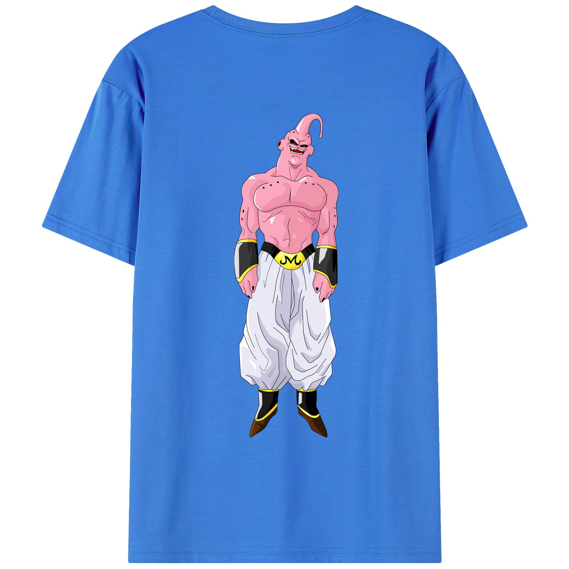 （画像用） ドラゴンボール 魔人ブウ DRAGON BALL Majin Buu 綿100％ メンズ半袖Tシャツ（バックプリント） 通気性
