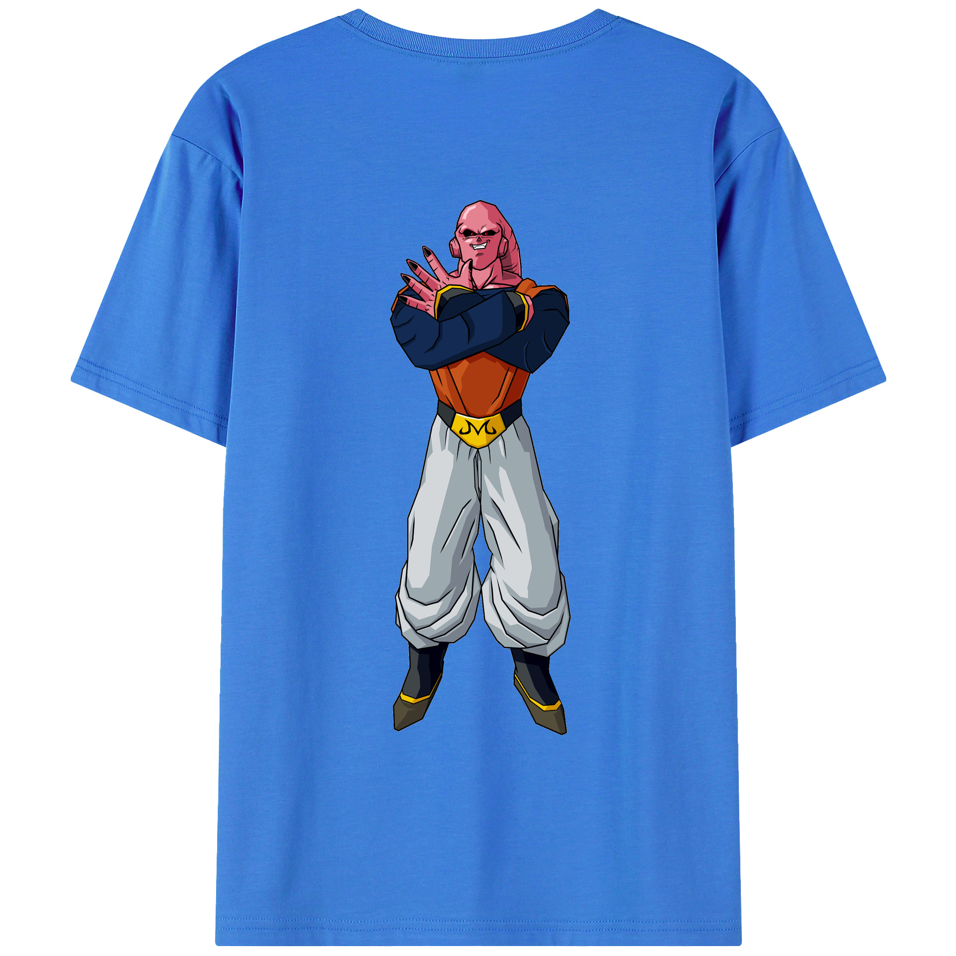 （画像用） ドラゴンボール 魔人ブウ DRAGON BALL Majin Buu 綿100％ メンズ半袖Tシャツ（バックプリント） 通気性