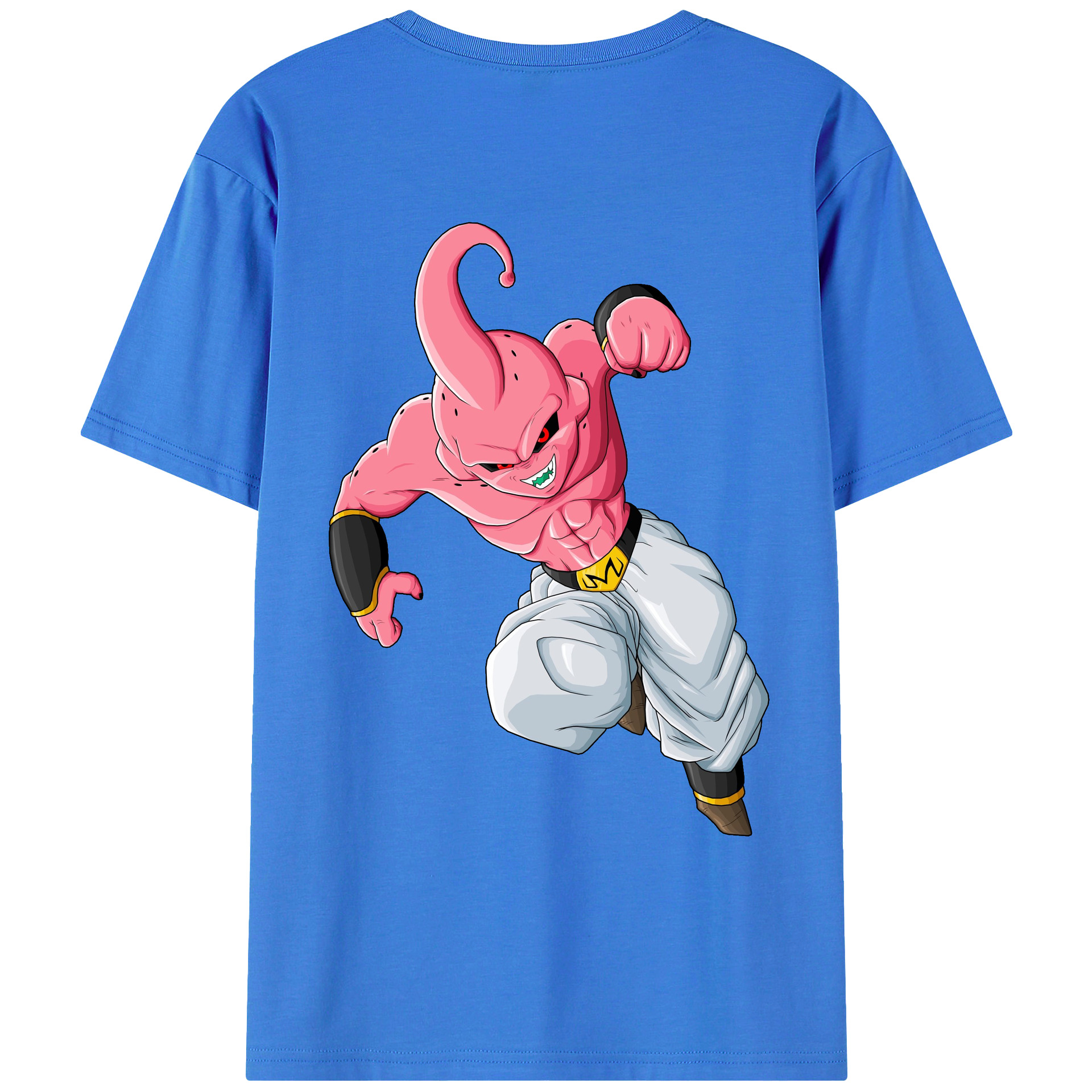（画像用） ドラゴンボール 魔人ブウ DRAGON BALL Majin Buu 綿100％ メンズ半袖Tシャツ（バックプリント） 通気性