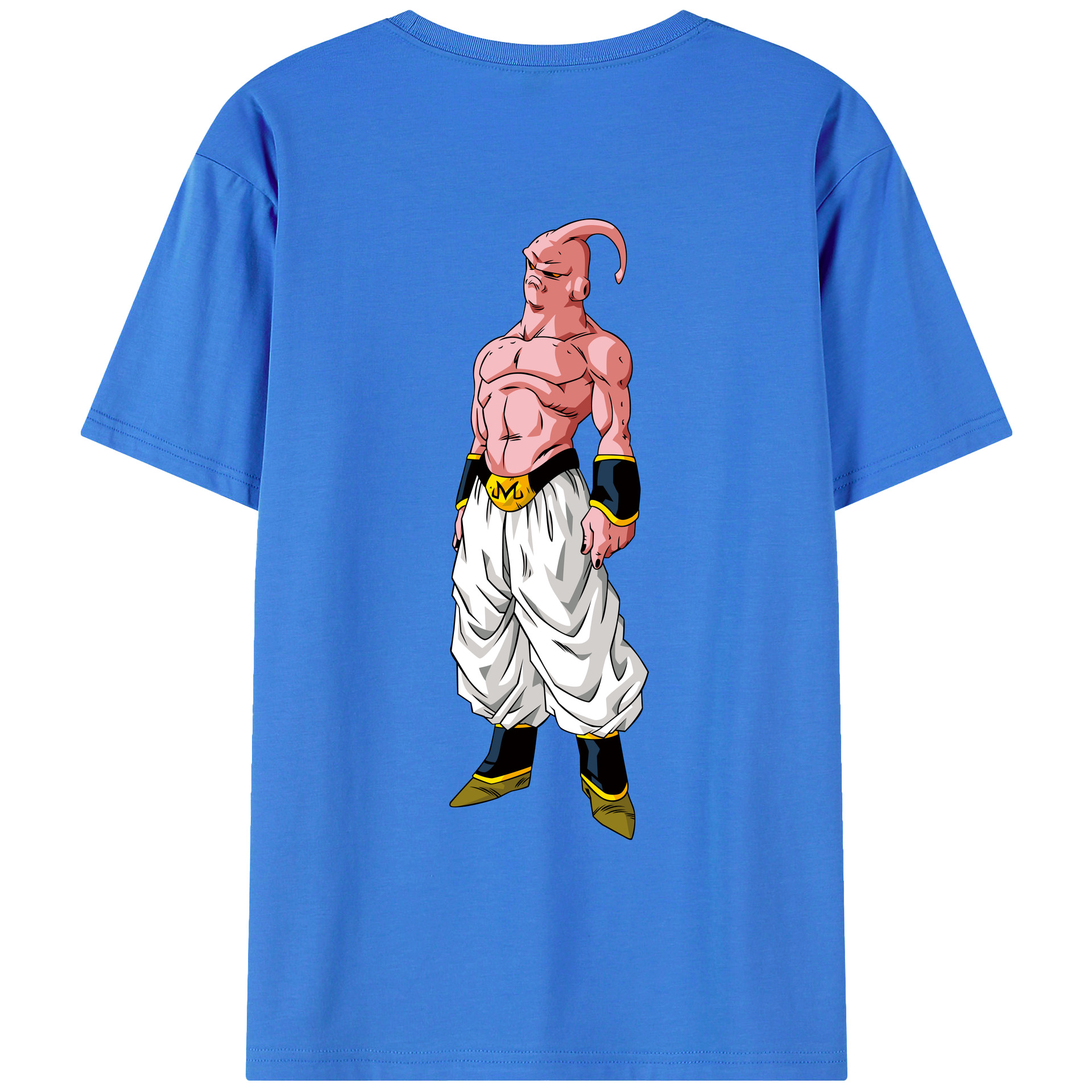 （画像用） ドラゴンボール 魔人ブウ DRAGON BALL Majin Buu 綿100％ メンズ半袖Tシャツ（バックプリント） 通気性