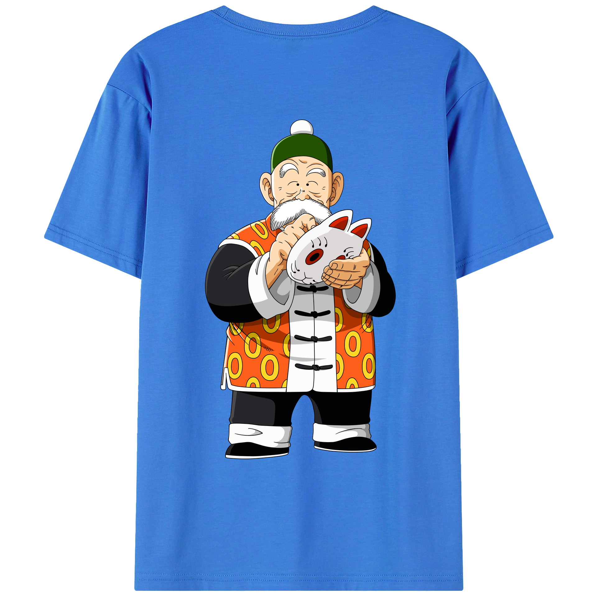 （画像用） ドラゴンボール 亀仙人（かめせんにん） DRAGON BALL Master Roshi Kame Sennin 綿100％ メンズ半袖Tシャツ（バックプリント） 通気性