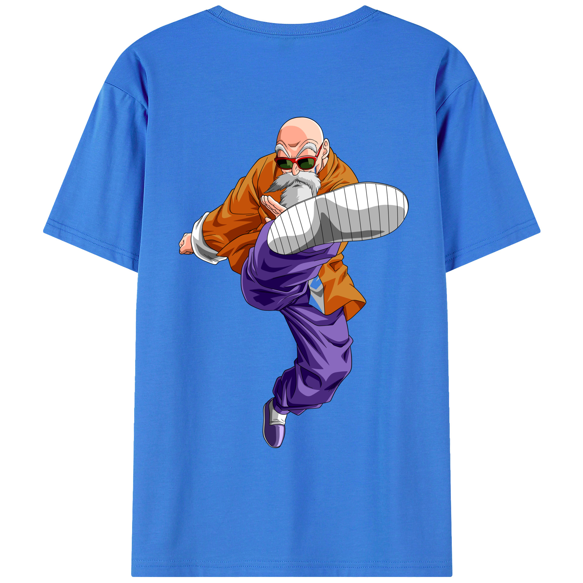 （画像用） ドラゴンボール 亀仙人（かめせんにん） DRAGON BALL Master Roshi Kame Sennin 綿100％ メンズ半袖Tシャツ（バックプリント） 通気性