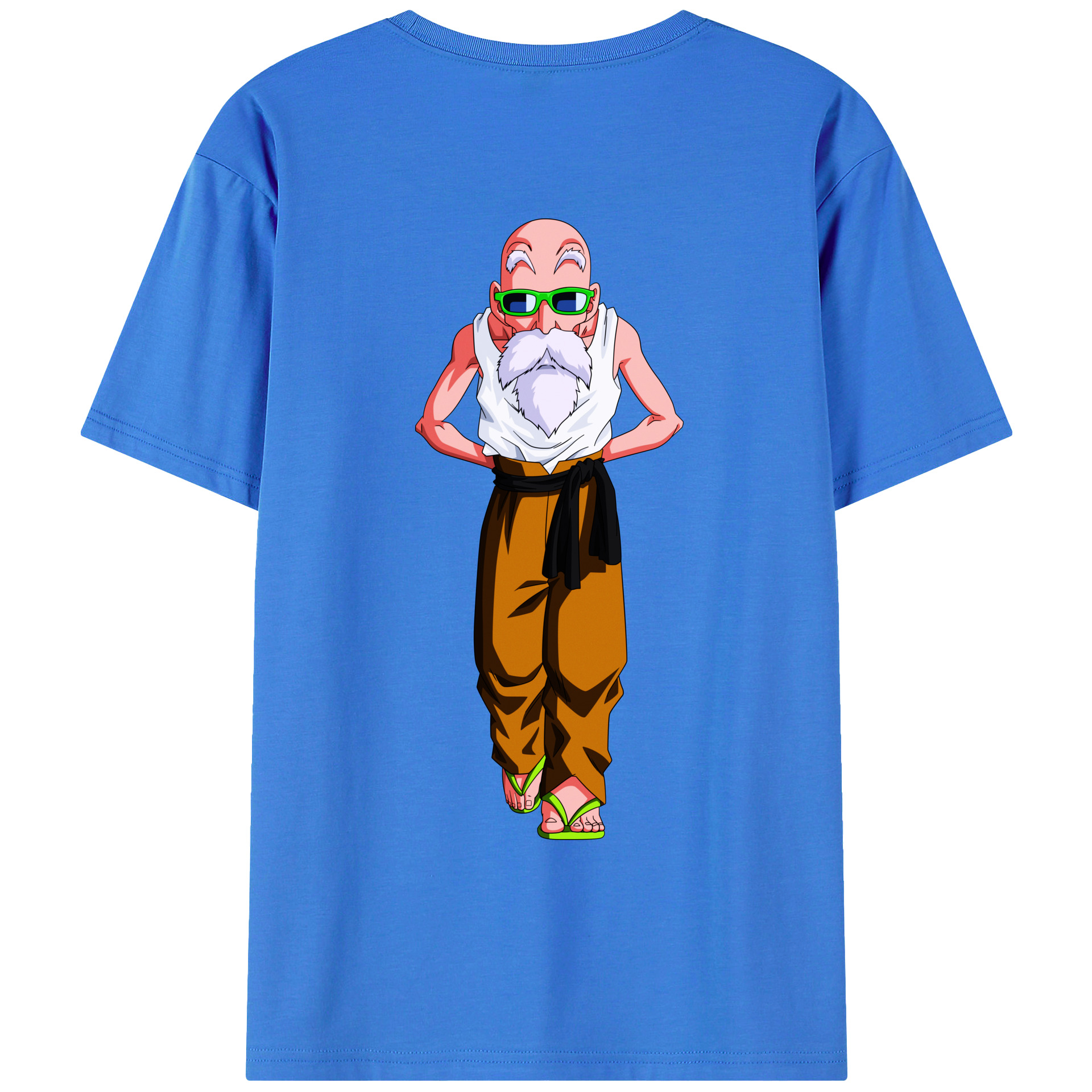 （画像用） ドラゴンボール 亀仙人（かめせんにん） DRAGON BALL Master Roshi Kame Sennin 綿100％ メンズ半袖Tシャツ（バックプリント） 通気性