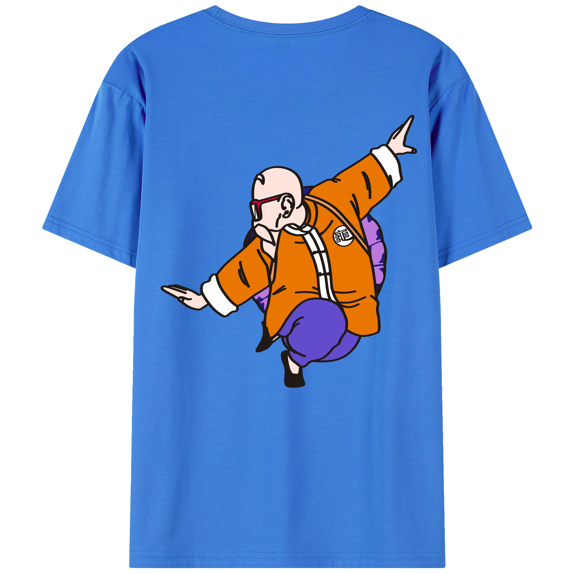 （画像用） ドラゴンボール 亀仙人（かめせんにん） DRAGON BALL Master Roshi Kame Sennin 綿100％ メンズ半袖Tシャツ（バックプリント） 通気性
