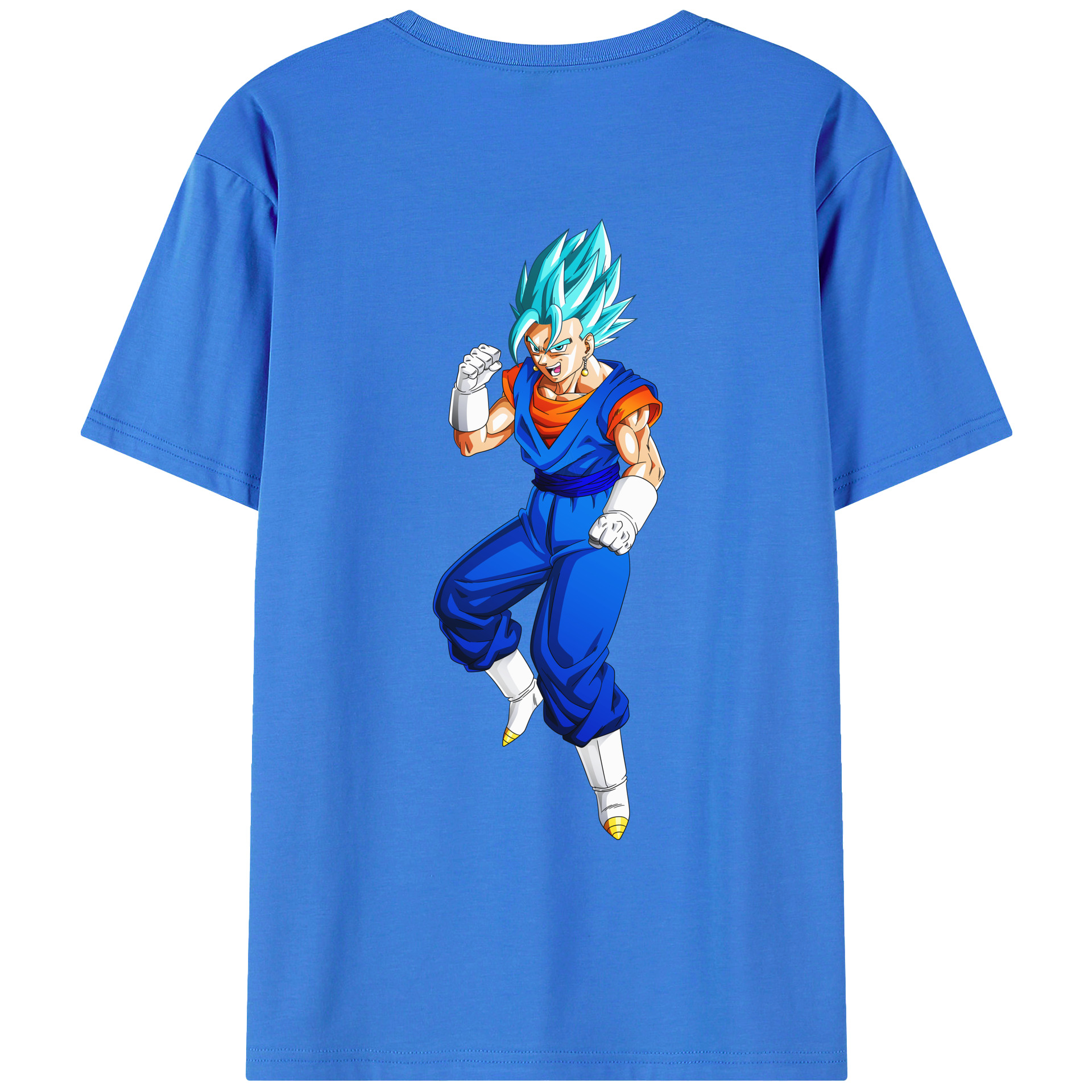 （画像用） ドラゴンボール ベジット DRAGON BALL Vegetto 綿100％ メンズ半袖Tシャツ（バックプリント） 通気性