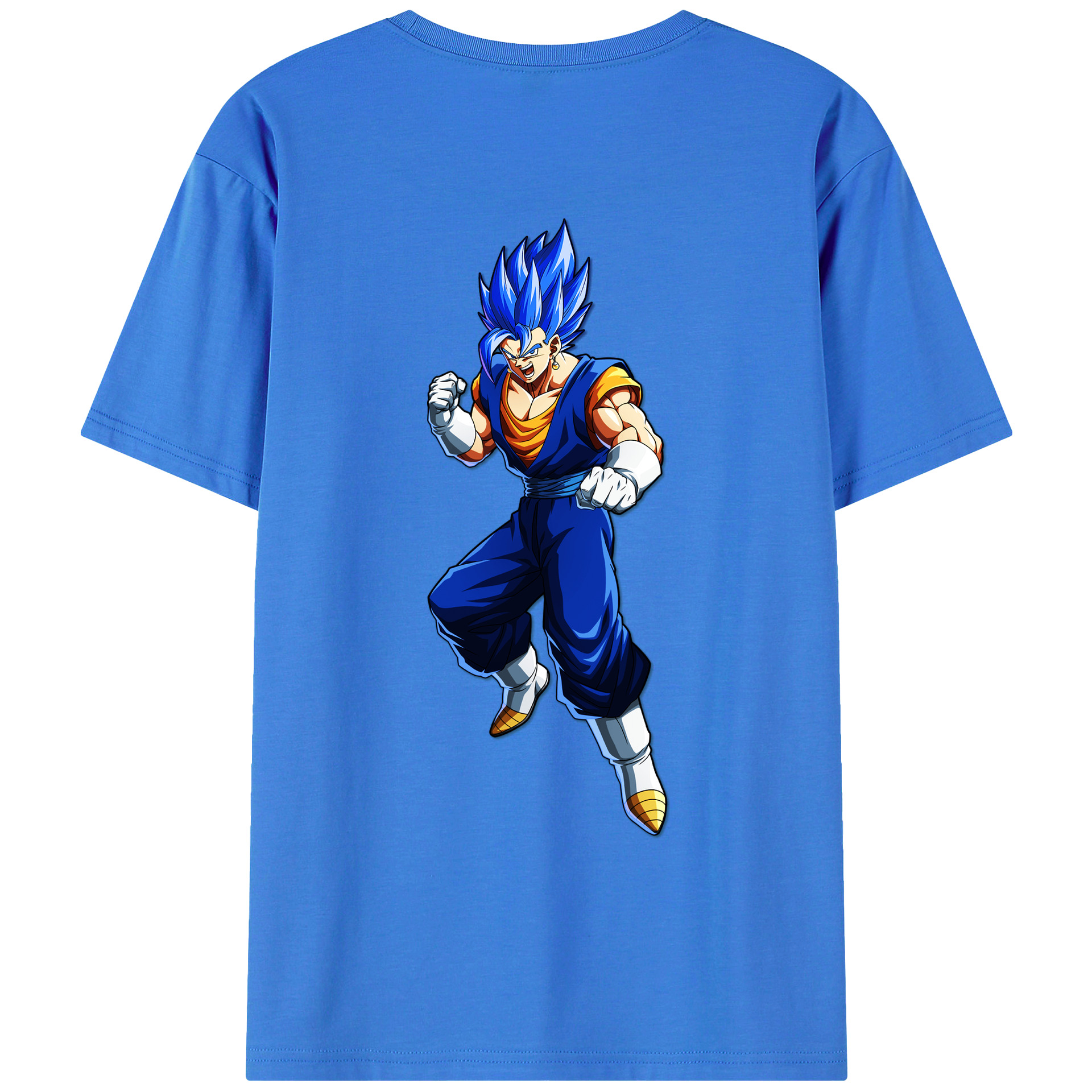 （画像用） ドラゴンボール ベジット DRAGON BALL Vegetto 綿100％ メンズ半袖Tシャツ（バックプリント） 通気性