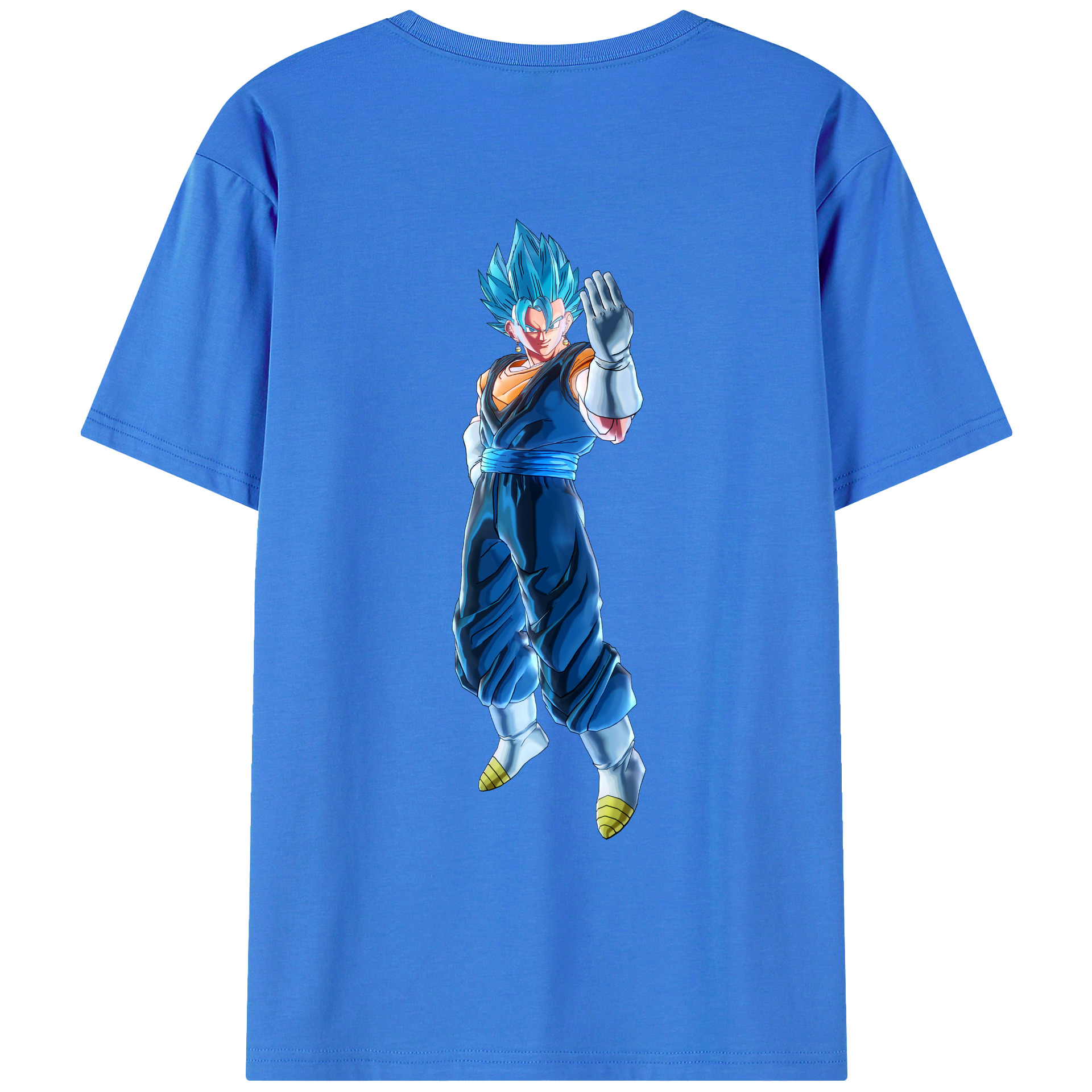 （画像用） ドラゴンボール ベジット DRAGON BALL Vegetto 綿100％ メンズ半袖Tシャツ（バックプリント） 通気性