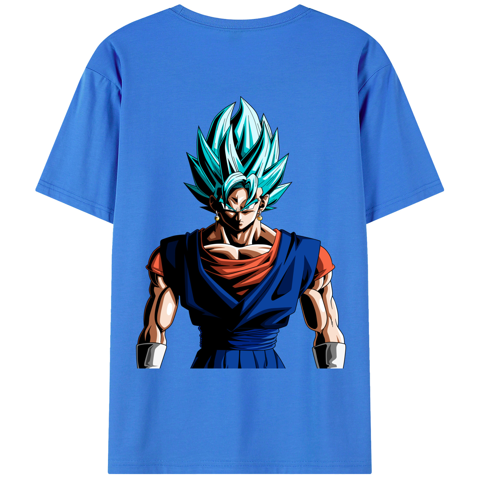 （画像用） ドラゴンボール ベジット DRAGON BALL Vegetto 綿100％ メンズ半袖Tシャツ（バックプリント） 通気性