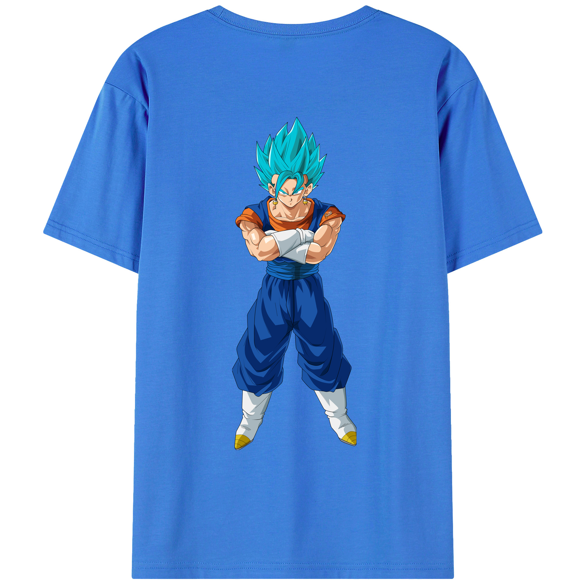 （画像用） ドラゴンボール ベジット DRAGON BALL Vegetto 綿100％ メンズ半袖Tシャツ（バックプリント） 通気性