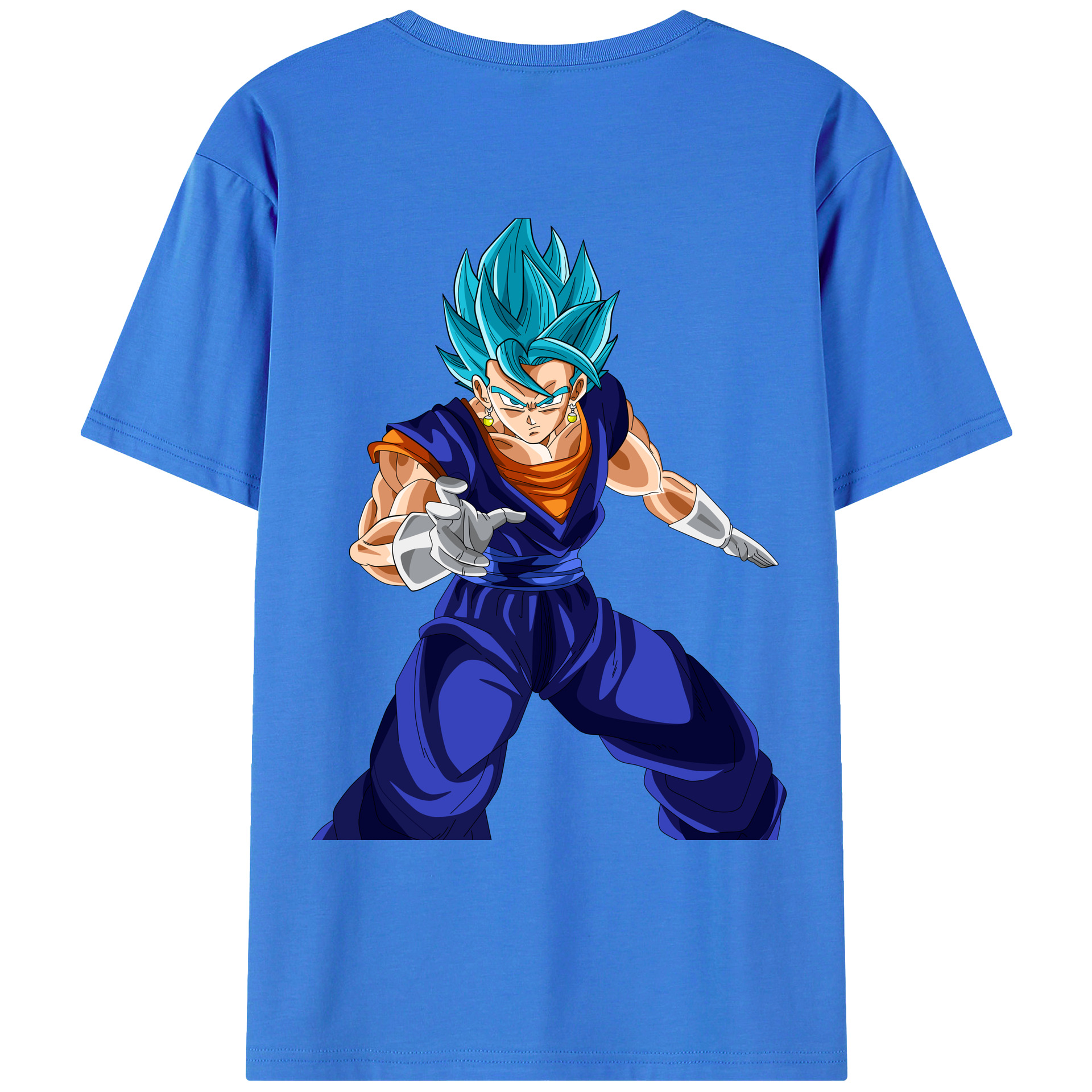 （画像用） ドラゴンボール ベジット DRAGON BALL Vegetto 綿100％ メンズ半袖Tシャツ（バックプリント） 通気性