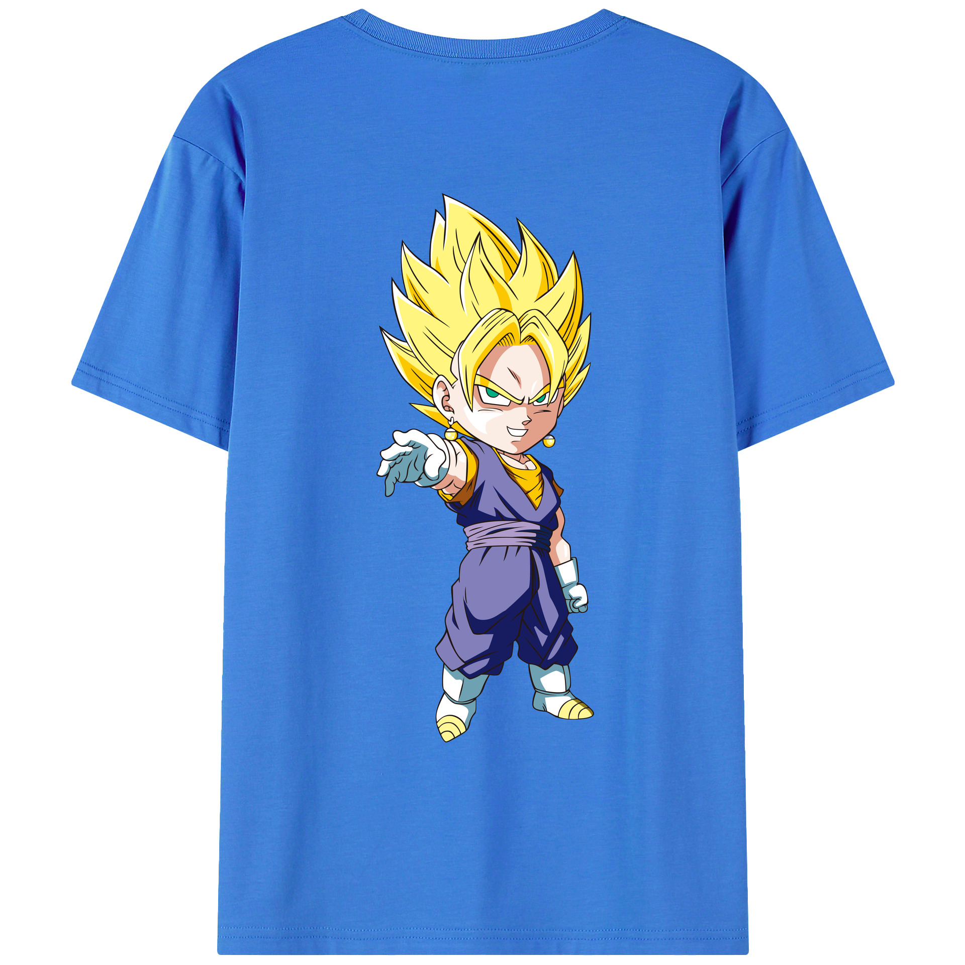 （画像用） ドラゴンボール ベジット DRAGON BALL Vegetto 綿100％ メンズ半袖Tシャツ（バックプリント） 通気性