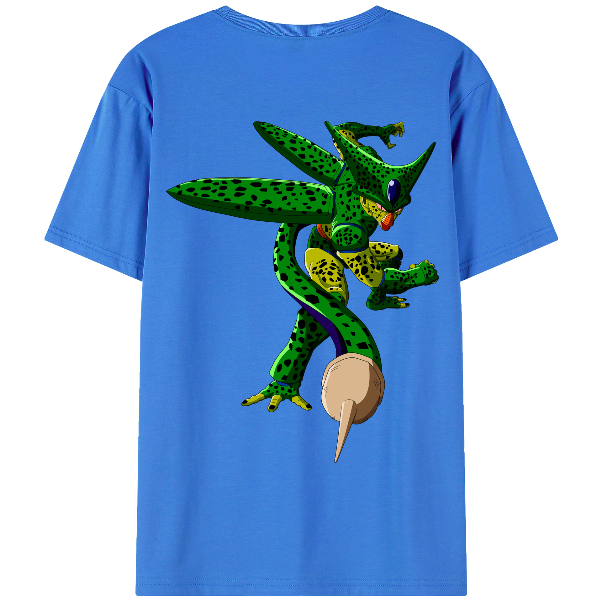 （画像用） ドラゴンボール セル DRAGON BALL Cell 綿100％ メンズ半袖Tシャツ（バックプリント） 通気性