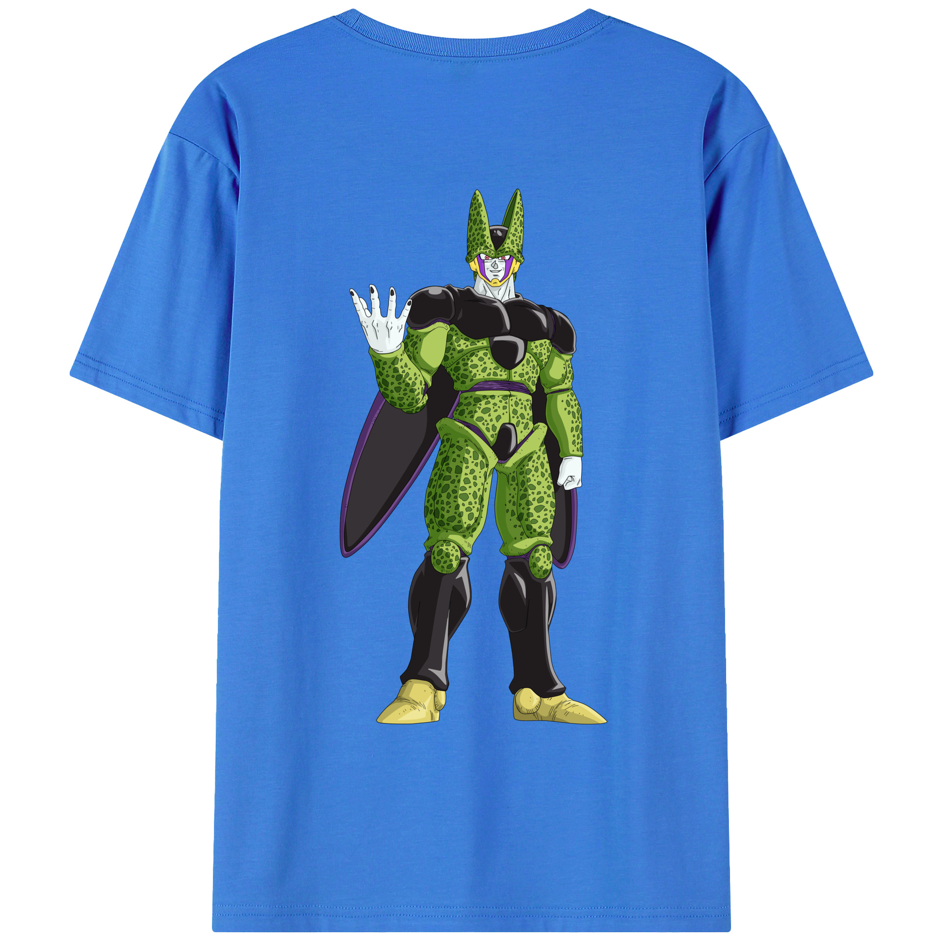 （画像用） ドラゴンボール セル DRAGON BALL Cell 綿100％ メンズ半袖Tシャツ（バックプリント） 通気性