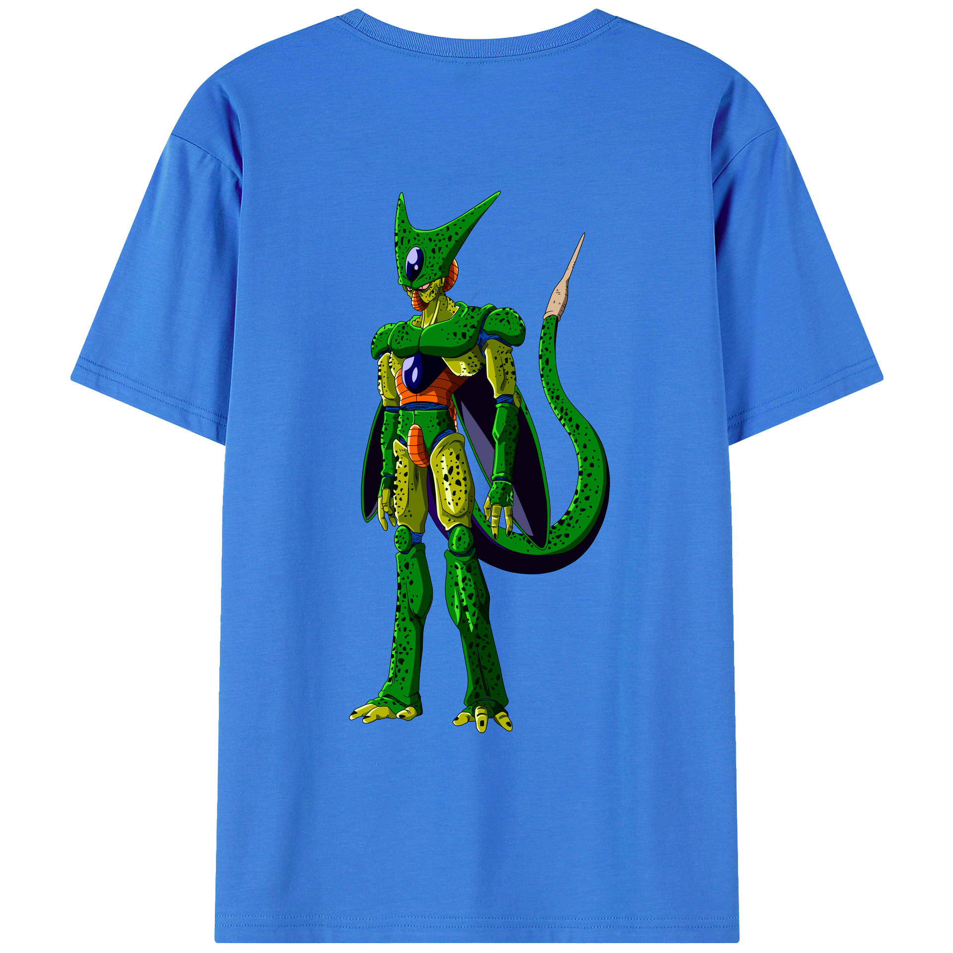 （画像用） ドラゴンボール セル DRAGON BALL Cell 綿100％ メンズ半袖Tシャツ（バックプリント） 通気性
