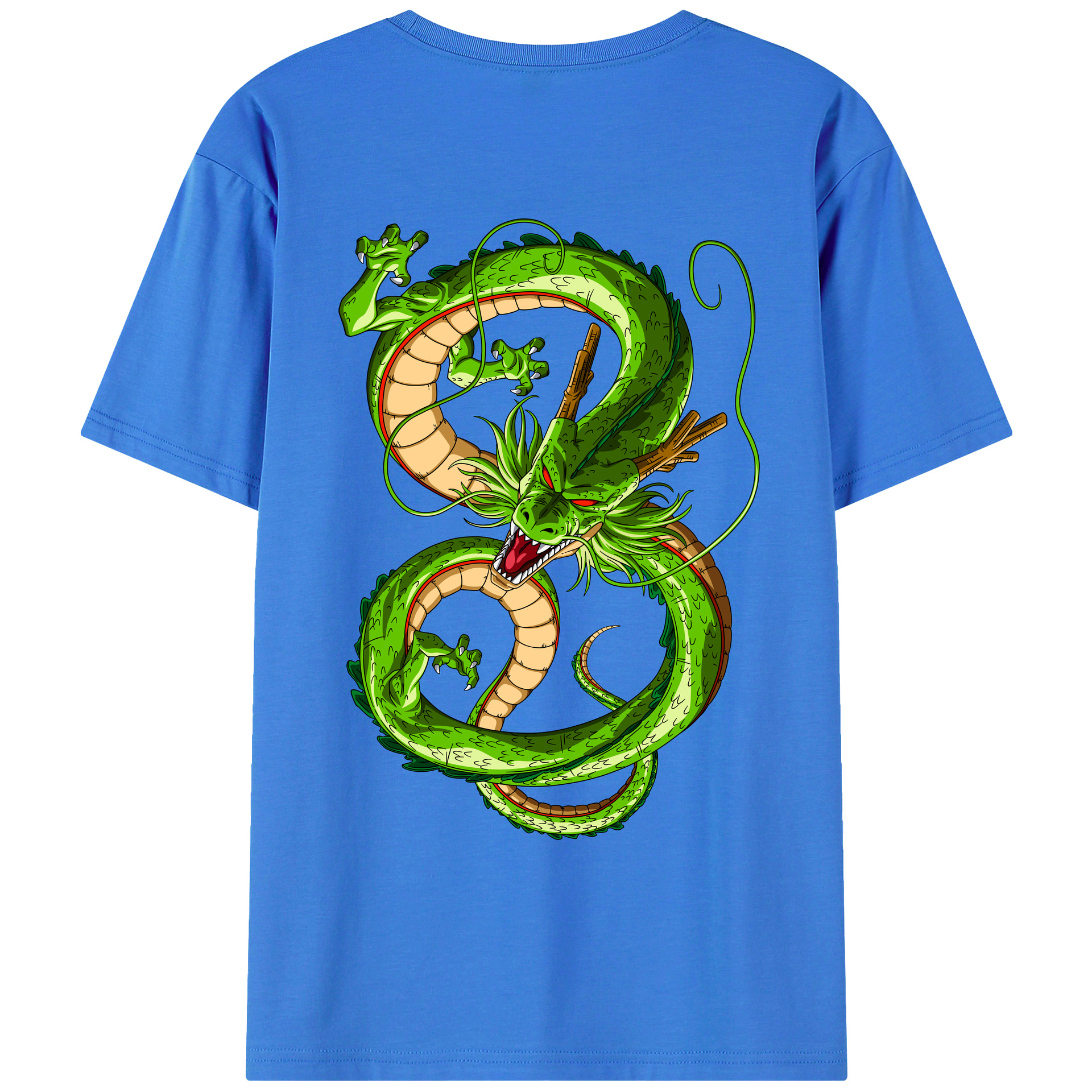 （画像用） ドラゴンボール 神龍 シェンロン DRAGON BALL Shenron 綿100％ メンズ半袖Tシャツ（バックプリント） 通気性