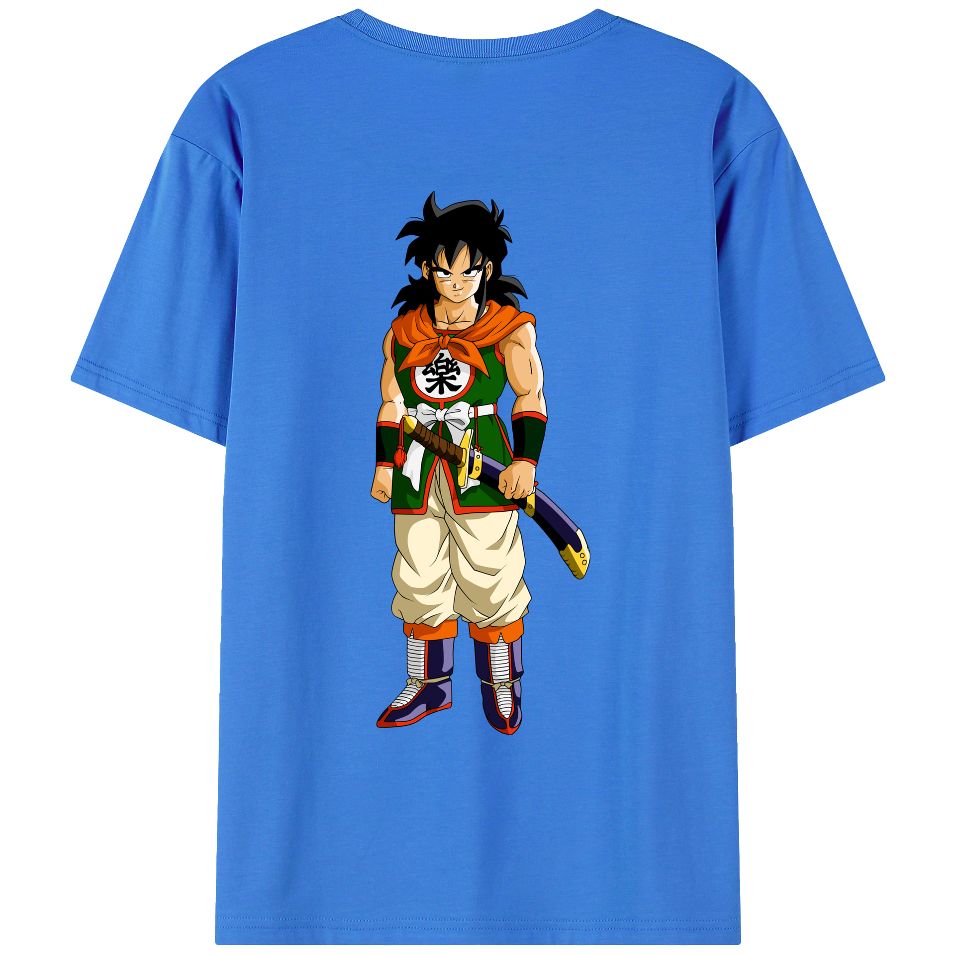 （画像用） ドラゴンボール ヤムチャ DRAGON BALL Yamcha 綿100％ メンズ半袖Tシャツ（バックプリント） 通気性