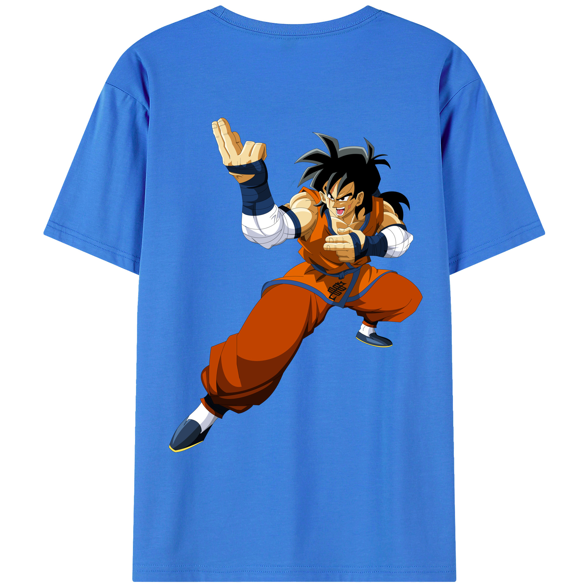 （画像用） ドラゴンボール ヤムチャ DRAGON BALL Yamcha 綿100％ メンズ半袖Tシャツ（バックプリント） 通気性