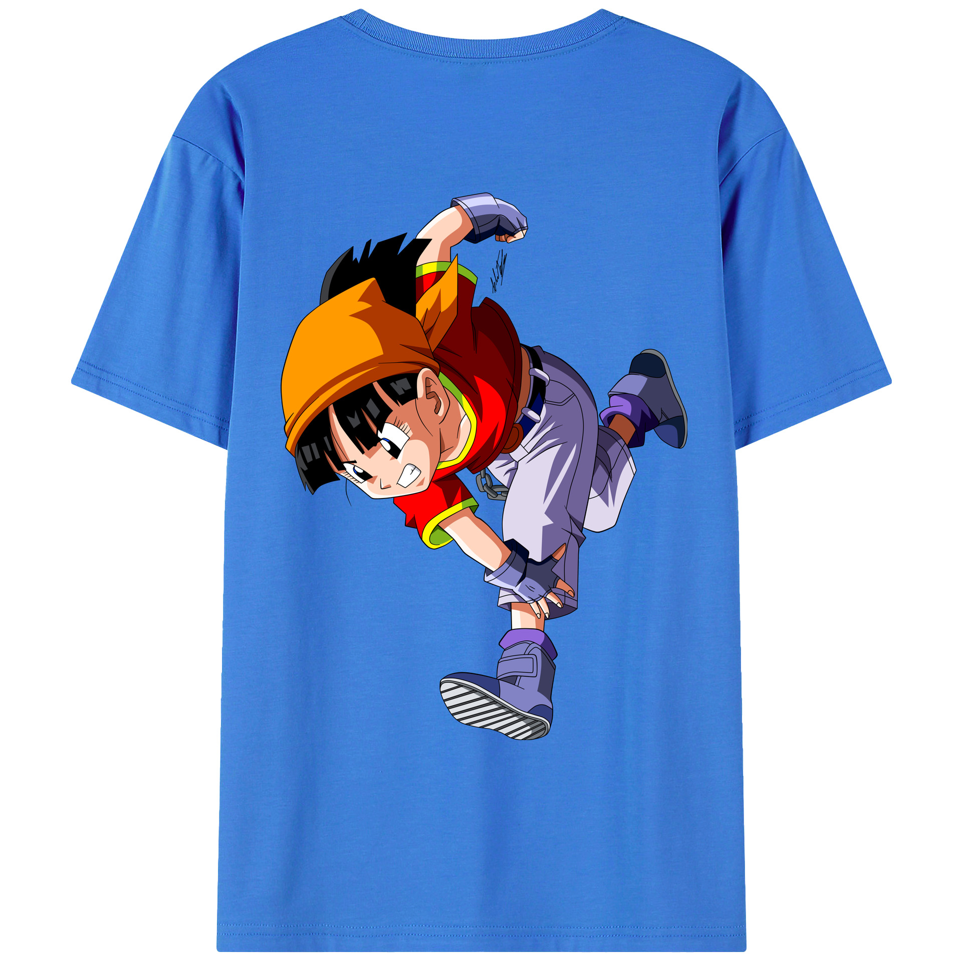 （画像用） ドラゴンボール パン DRAGON BALL Pan 綿100％ メンズ半袖Tシャツ（バックプリント） 通気性