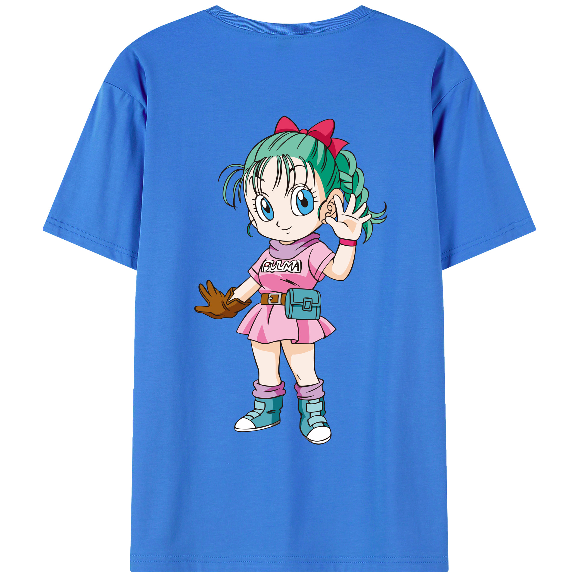 （画像用） ドラゴンボール ブルマ DRAGON BALL Bulma 綿100％ メンズ半袖Tシャツ（バックプリント） 通気性