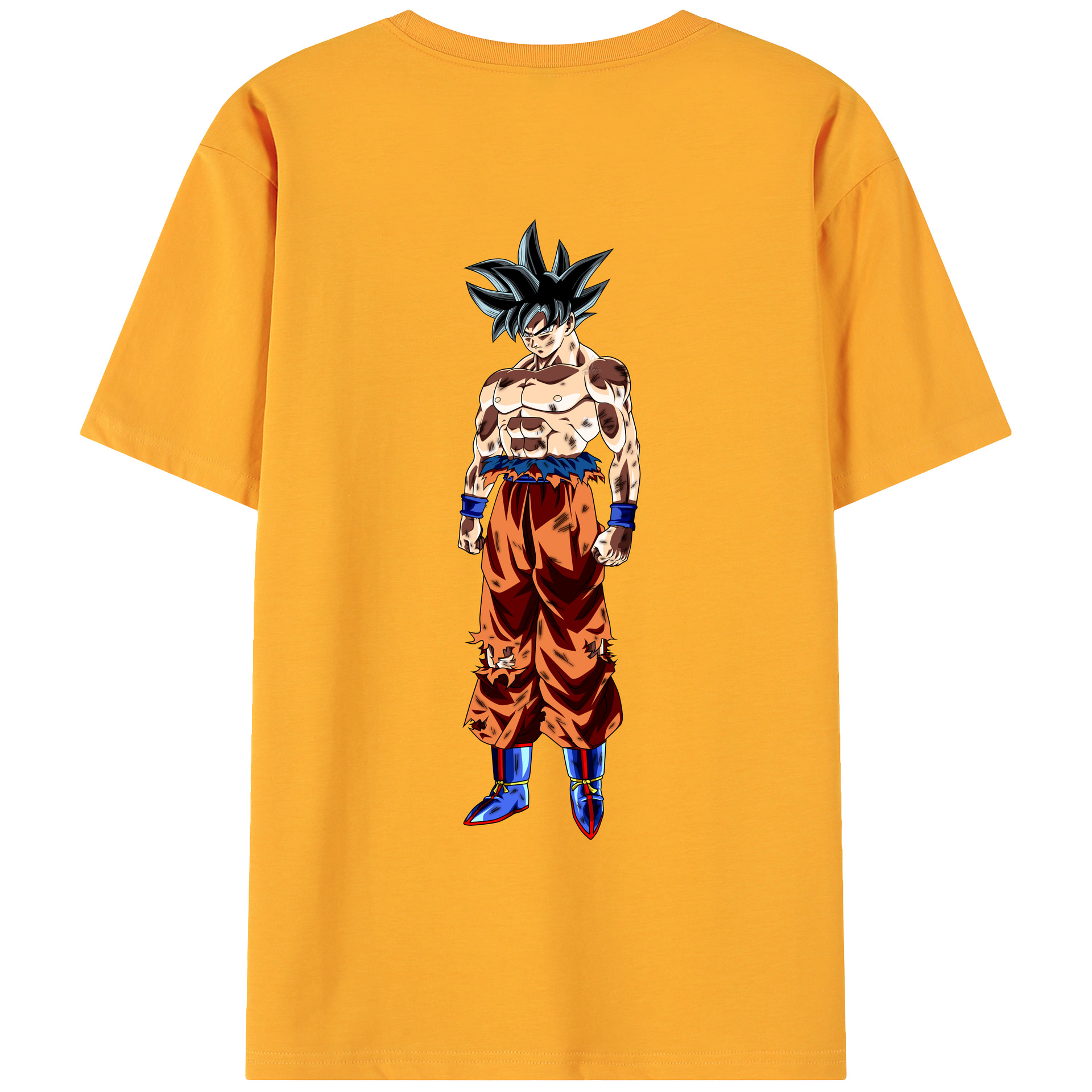（画像用） ドラゴンボール 孫悟空（そん ごくう）Son Goku カカロット DRAGON BALL Kakarotto 綿100％ メンズ半袖Tシャツ（バックプリント） 通気性