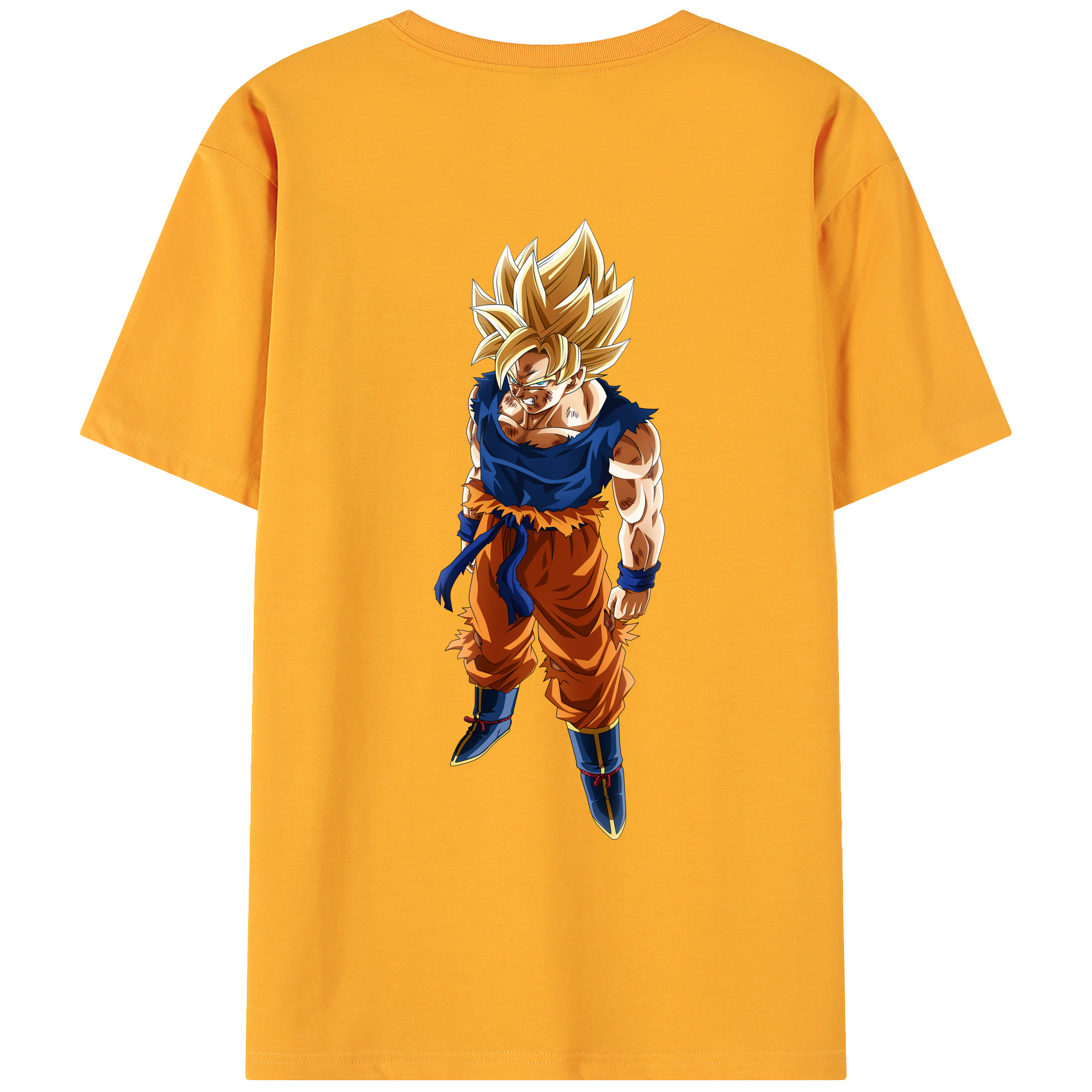 （画像用） ドラゴンボール 孫悟空（そん ごくう）Son Goku カカロット DRAGON BALL Kakarotto 綿100％ メンズ半袖Tシャツ（バックプリント） 通気性