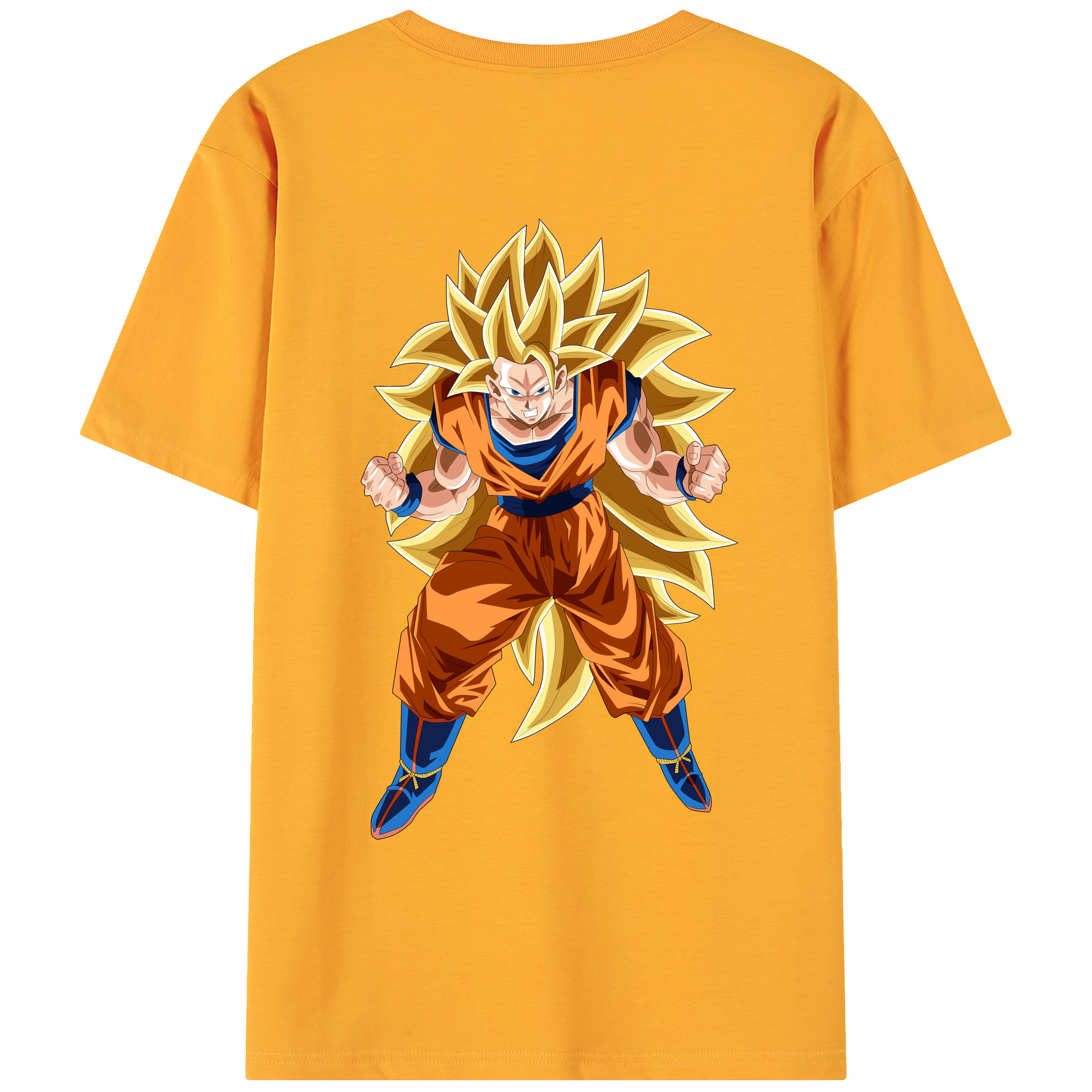 （画像用） ドラゴンボール 孫悟空（そん ごくう）Son Goku カカロット DRAGON BALL Kakarotto 綿100％ メンズ半袖Tシャツ（バックプリント） 通気性