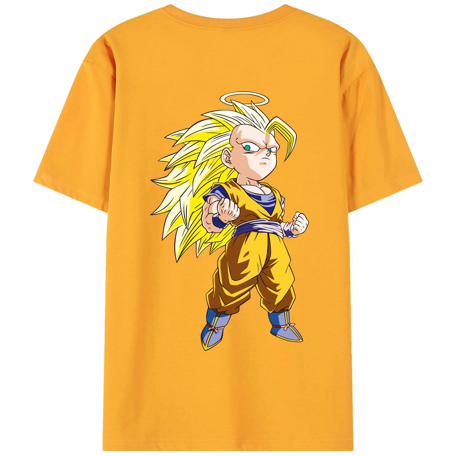 （画像用） ドラゴンボール 孫悟空（そん ごくう）Son Goku カカロット DRAGON BALL Kakarotto 綿100％ メンズ半袖Tシャツ（バックプリント） 通気性