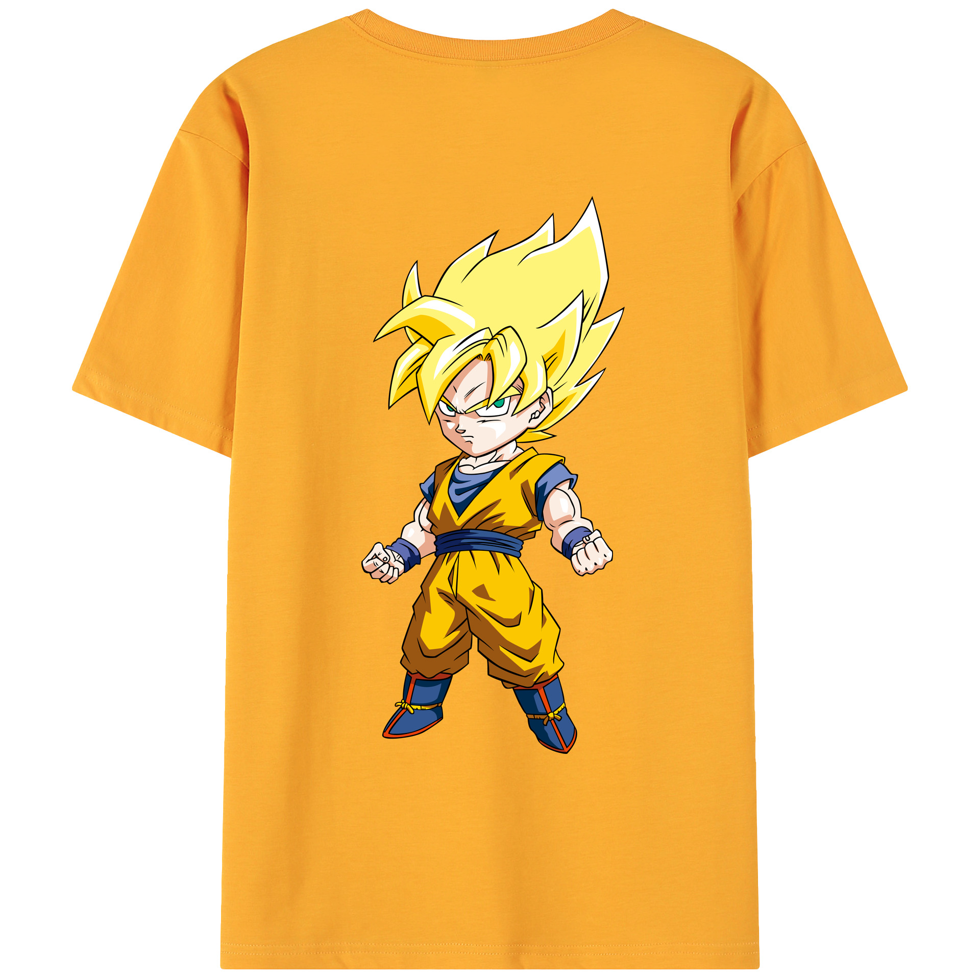 （画像用） ドラゴンボール 孫悟空（そん ごくう）Son Goku カカロット DRAGON BALL Kakarotto 綿100％ メンズ半袖Tシャツ（バックプリント） 通気性