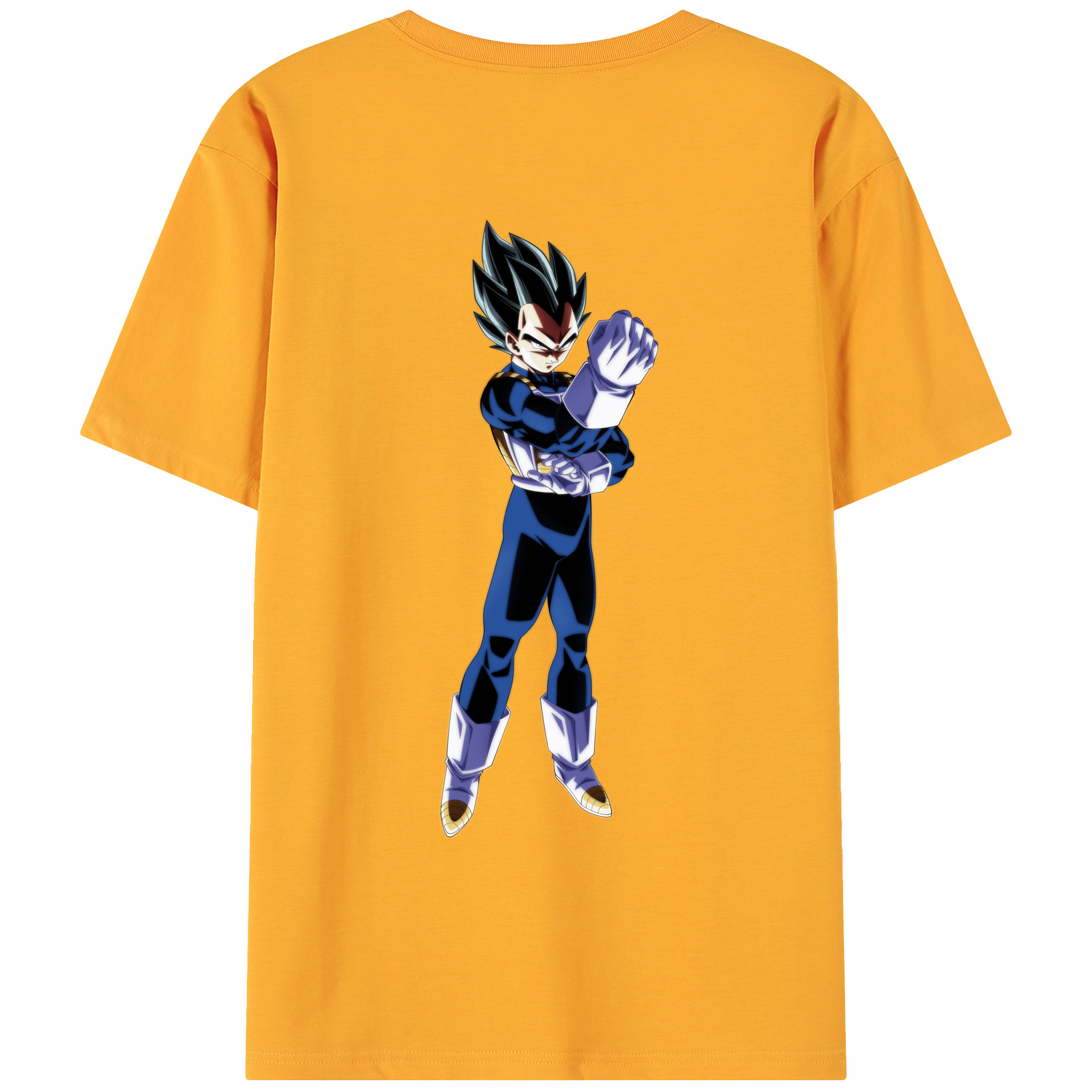 （画像用） ドラゴンボール ベジータ四世（Bejīta Yonsei）DRAGON BALL Vegeta IV 綿100％ メンズ半袖Tシャツ（バックプリント） 通気性