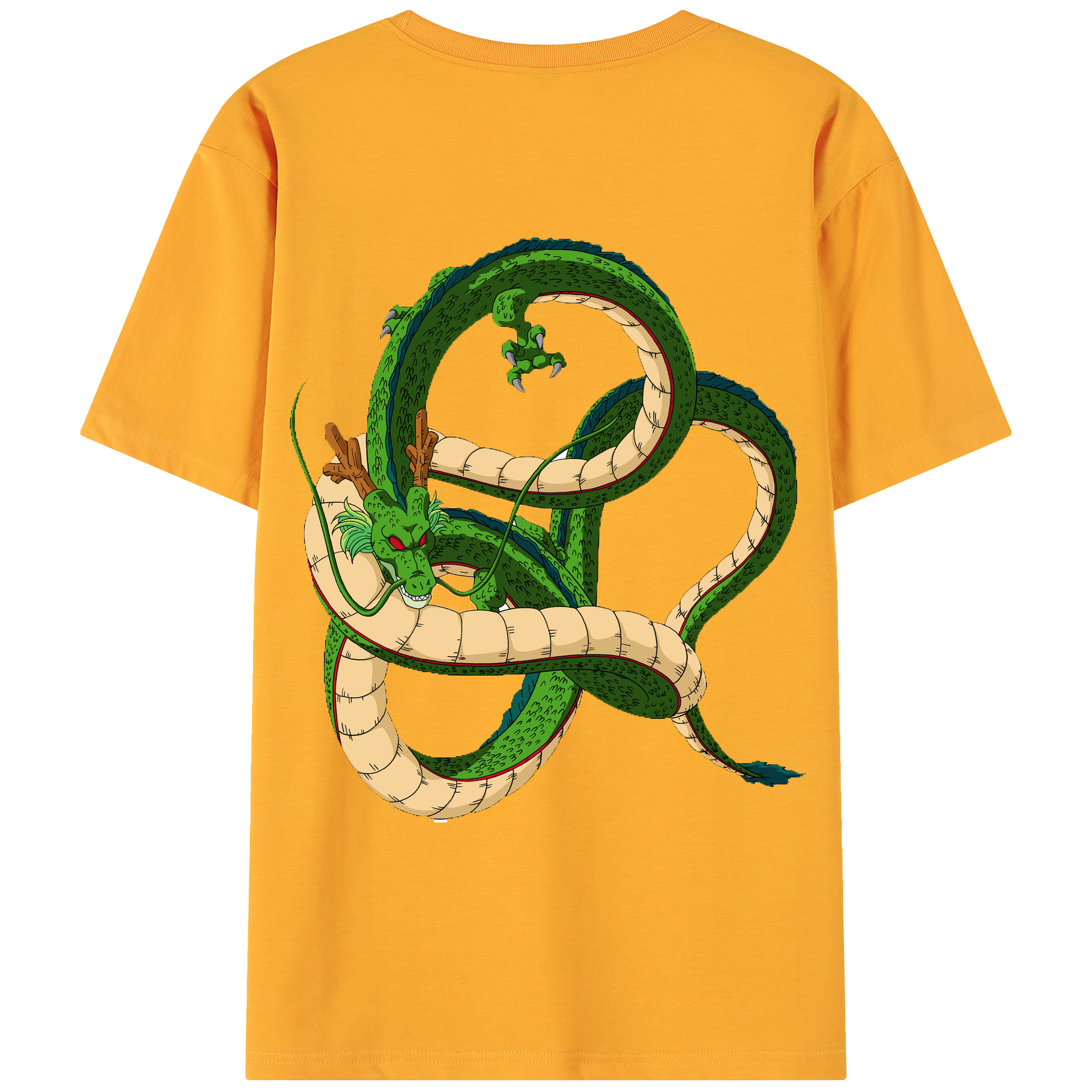 （画像用） ドラゴンボール 神龍 シェンロン DRAGON BALL Shenron 綿100％ メンズ半袖Tシャツ（バックプリント） 通気性