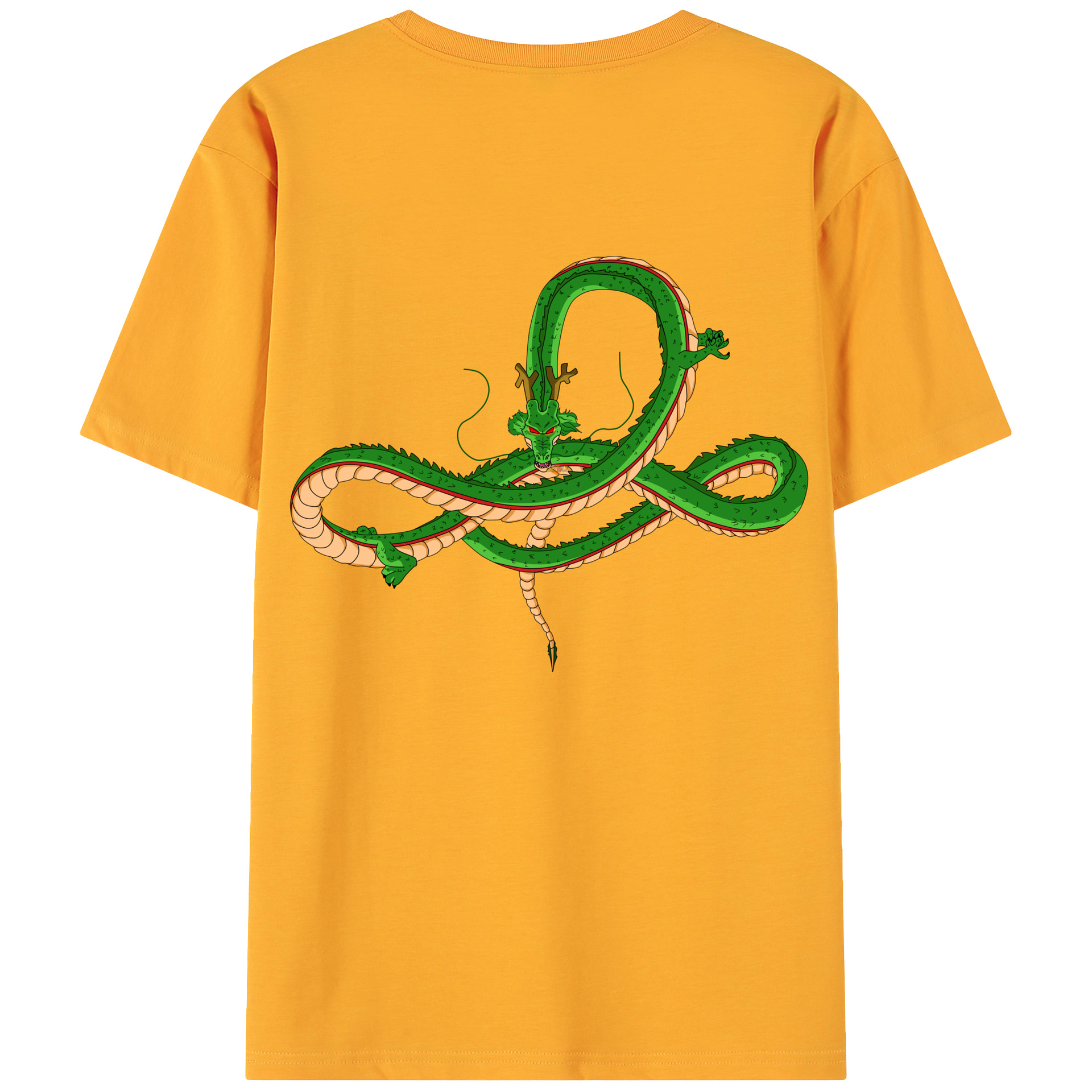 （画像用） ドラゴンボール 神龍 シェンロン DRAGON BALL Shenron 綿100％ メンズ半袖Tシャツ（バックプリント） 通気性