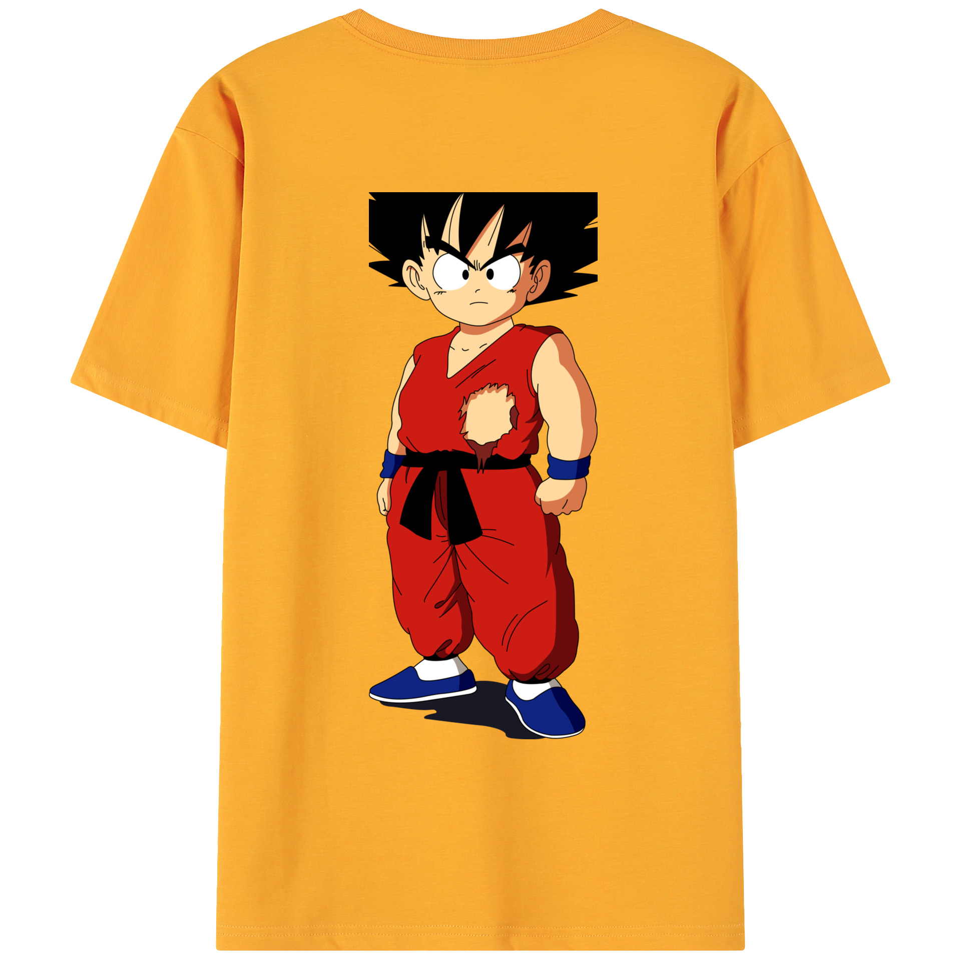 （画像用） ドラゴンボール 孫悟空（そん ごくう）Son Goku カカロット DRAGON BALL Kakarotto 綿100％ メンズ半袖Tシャツ（バックプリント） 通気性