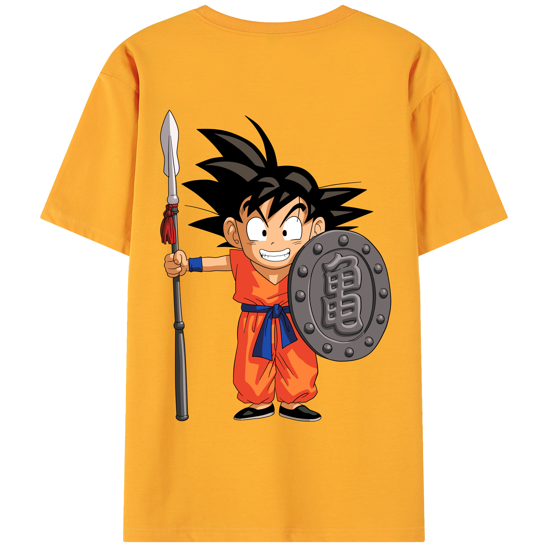 （画像用） ドラゴンボール 孫悟空（そん ごくう）Son Goku カカロット DRAGON BALL Kakarotto 綿100％ メンズ半袖Tシャツ（バックプリント） 通気性
