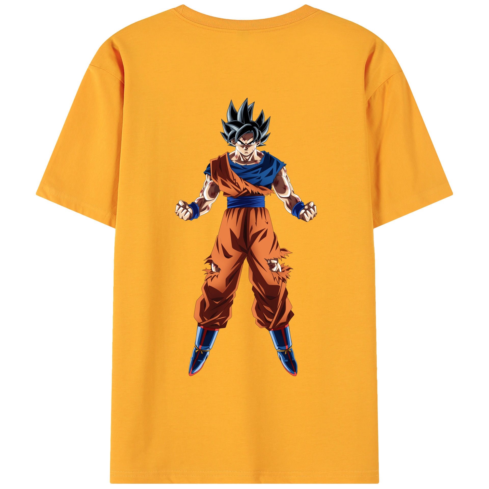 （画像用） ドラゴンボール 孫悟空（そん ごくう）Son Goku カカロット DRAGON BALL Kakarotto 綿100％ メンズ半袖Tシャツ（バックプリント） 通気性