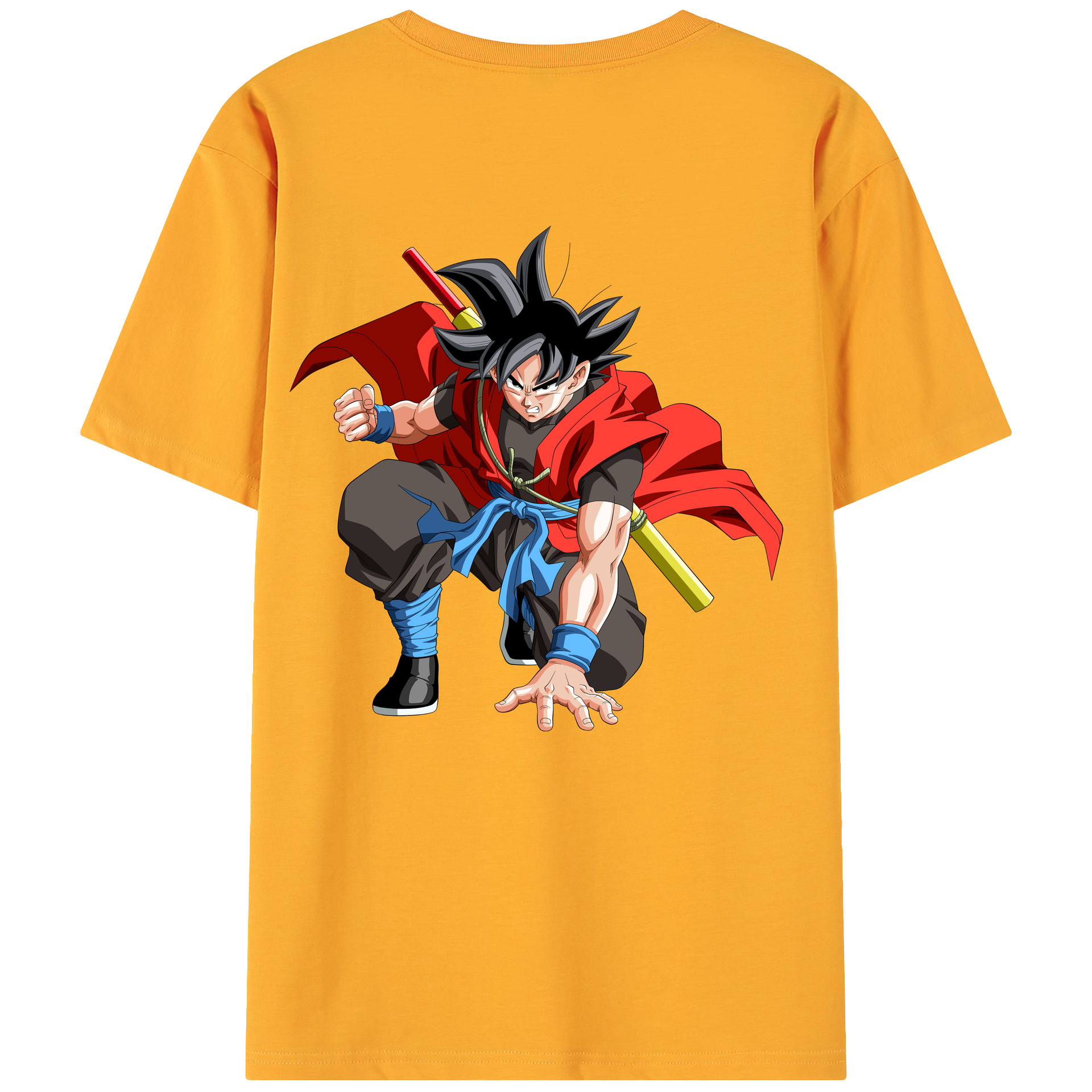 （画像用） ドラゴンボール 孫悟空（そん ごくう）Son Goku カカロット DRAGON BALL Kakarotto 綿100％ メンズ半袖Tシャツ（バックプリント） 通気性