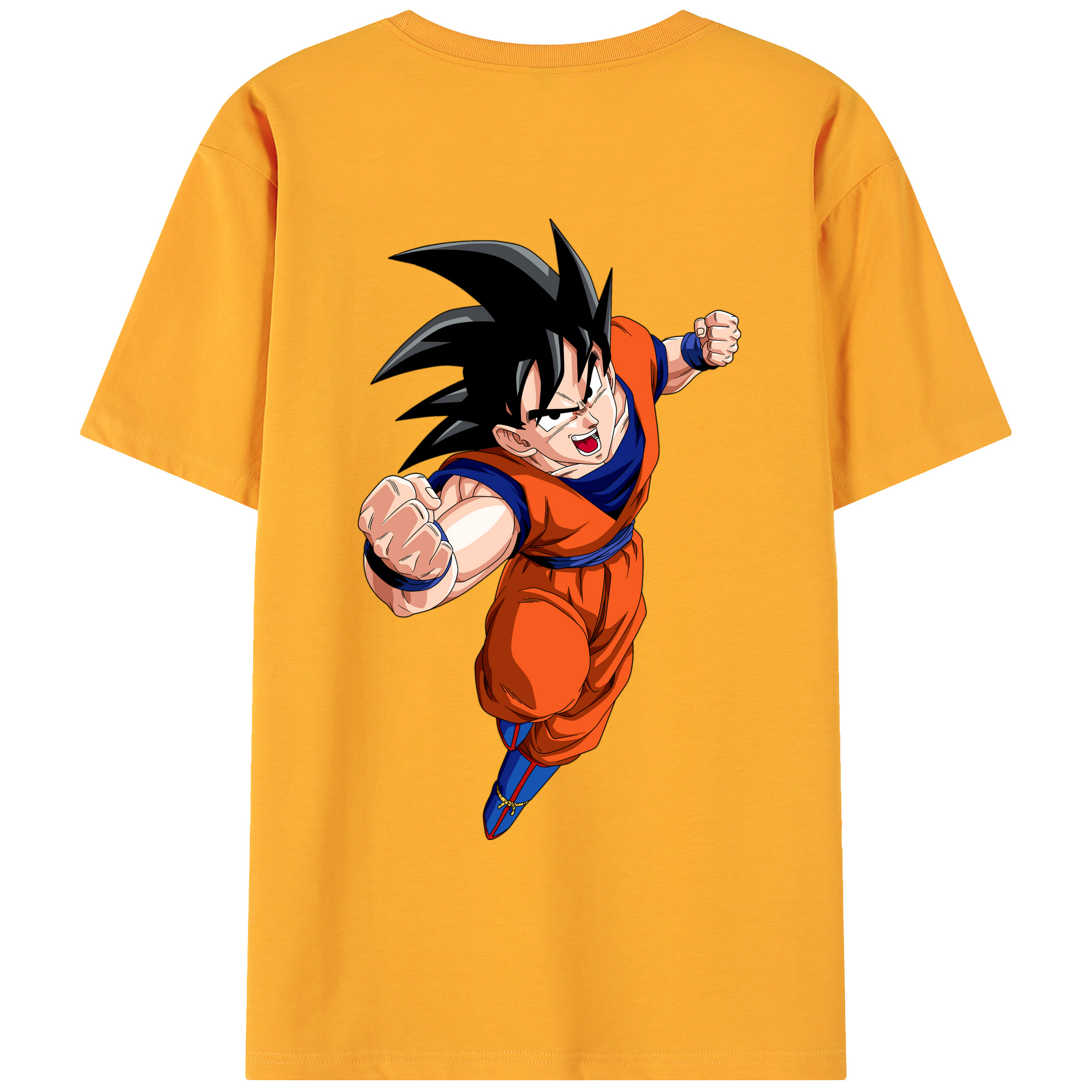 （画像用） ドラゴンボール 孫悟空（そん ごくう）Son Goku カカロット DRAGON BALL Kakarotto 綿100％ メンズ半袖Tシャツ（バックプリント） 通気性