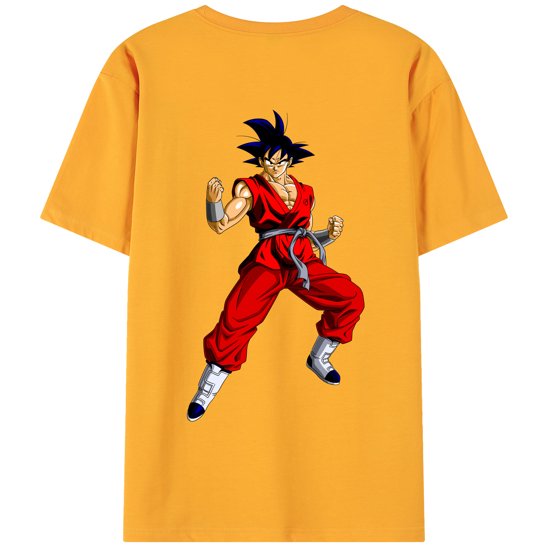 （画像用） ドラゴンボール 孫悟空（そん ごくう）Son Goku カカロット DRAGON BALL Kakarotto 綿100％ メンズ半袖Tシャツ（バックプリント） 通気性