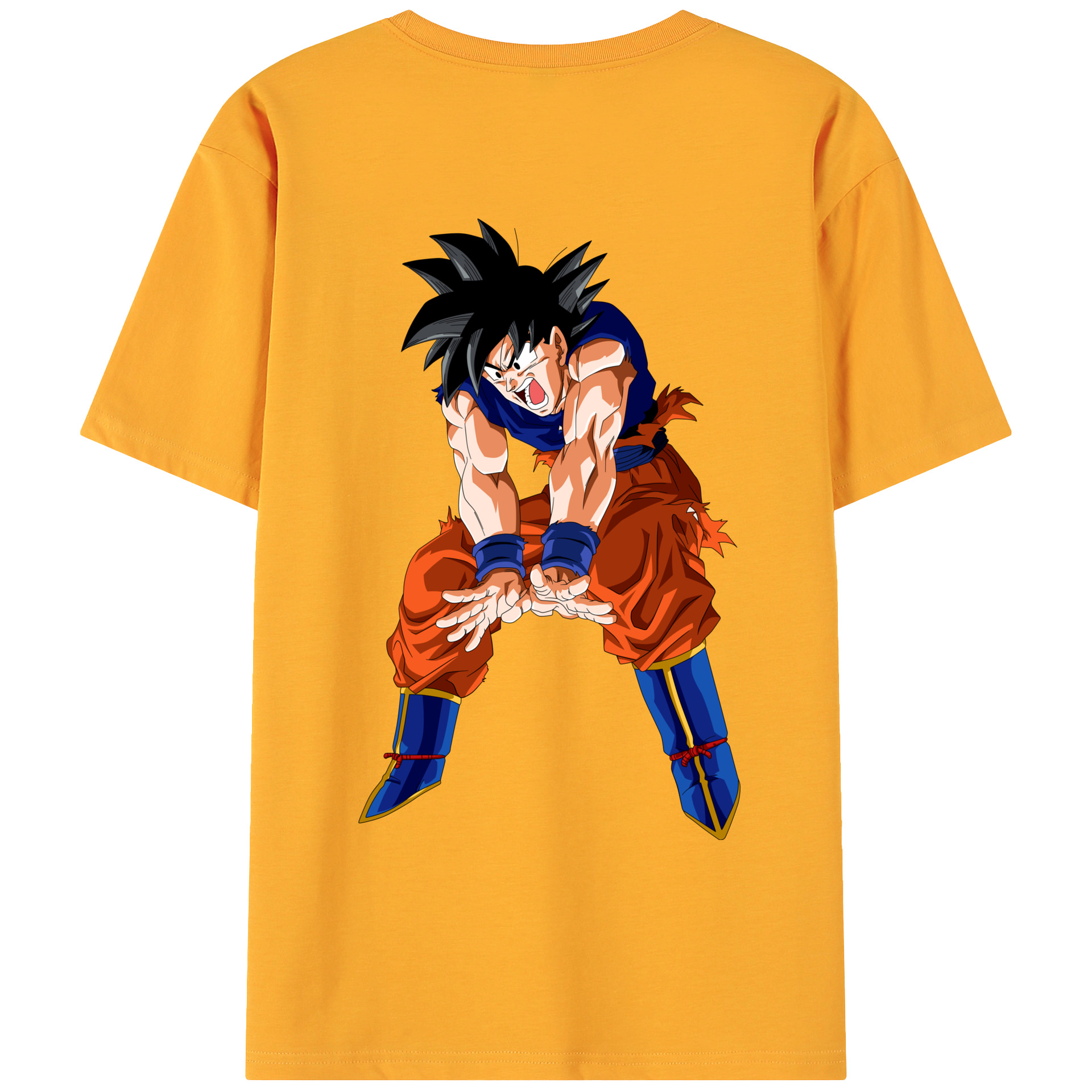 （画像用） ドラゴンボール 孫悟空（そん ごくう）Son Goku カカロット DRAGON BALL Kakarotto 綿100％ メンズ半袖Tシャツ（バックプリント） 通気性