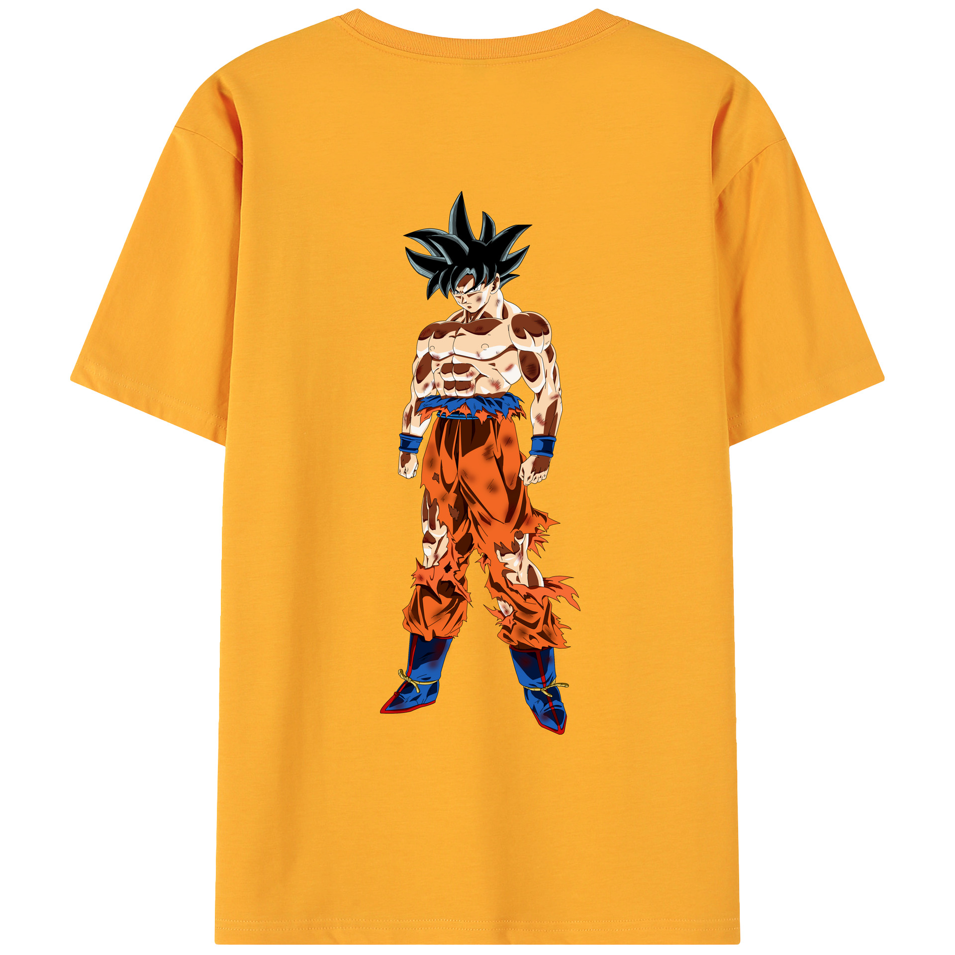 （画像用） ドラゴンボール 孫悟空（そん ごくう）Son Goku カカロット DRAGON BALL Kakarotto 綿100％ メンズ半袖Tシャツ（バックプリント） 通気性