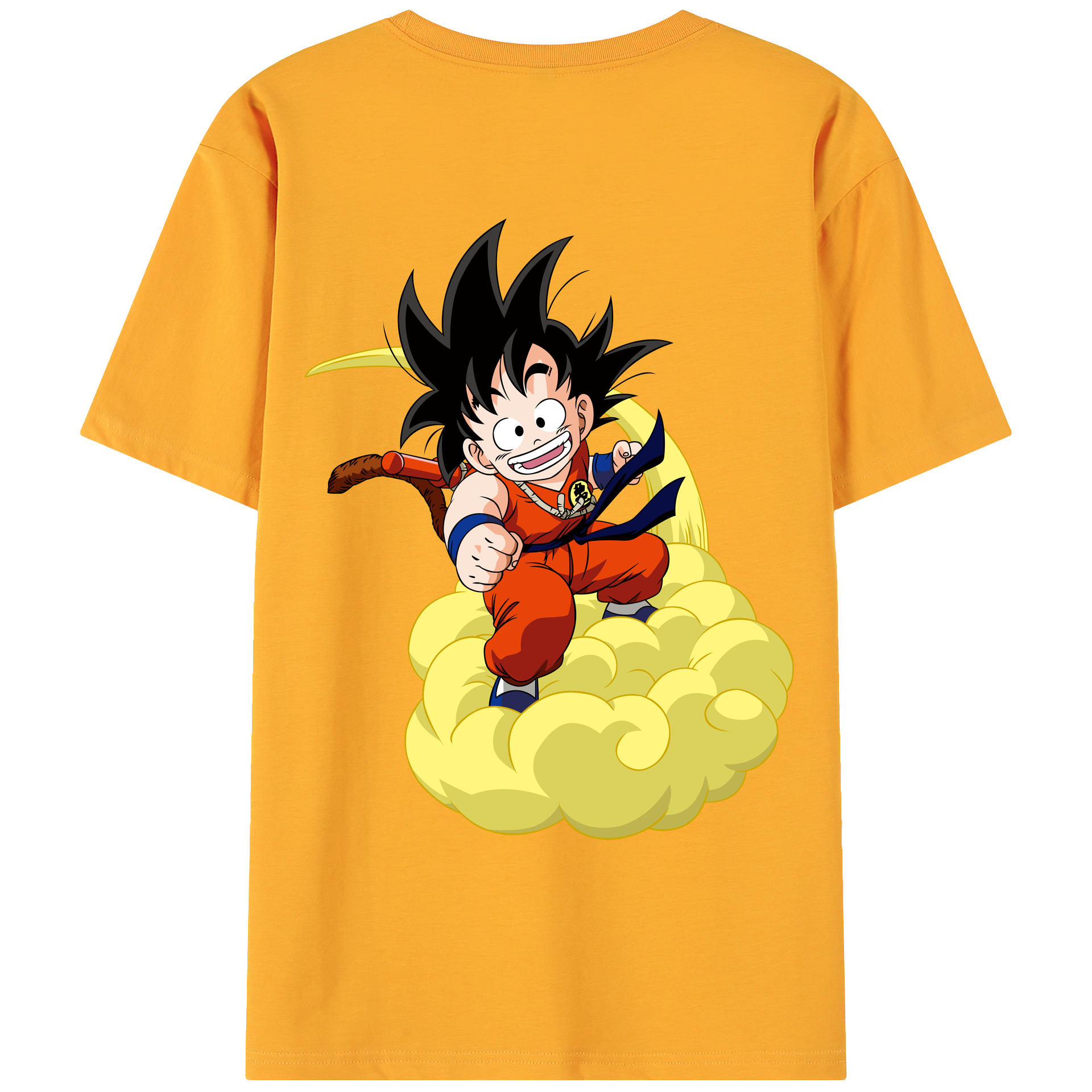 （画像用） ドラゴンボール 孫悟空（そん ごくう）Son Goku カカロット DRAGON BALL Kakarotto 綿100％ メンズ半袖Tシャツ（バックプリント） 通気性