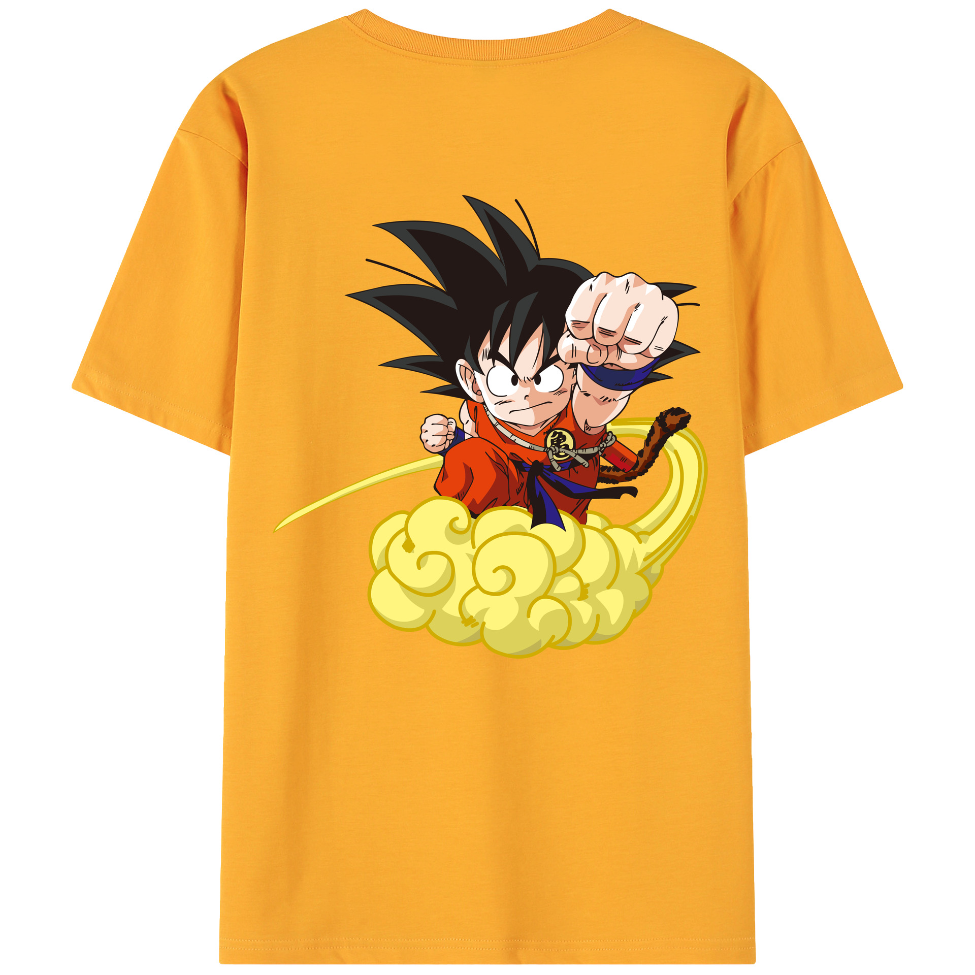 （画像用） ドラゴンボール 孫悟空（そん ごくう）Son Goku カカロット DRAGON BALL Kakarotto 綿100％ メンズ半袖Tシャツ（バックプリント） 通気性