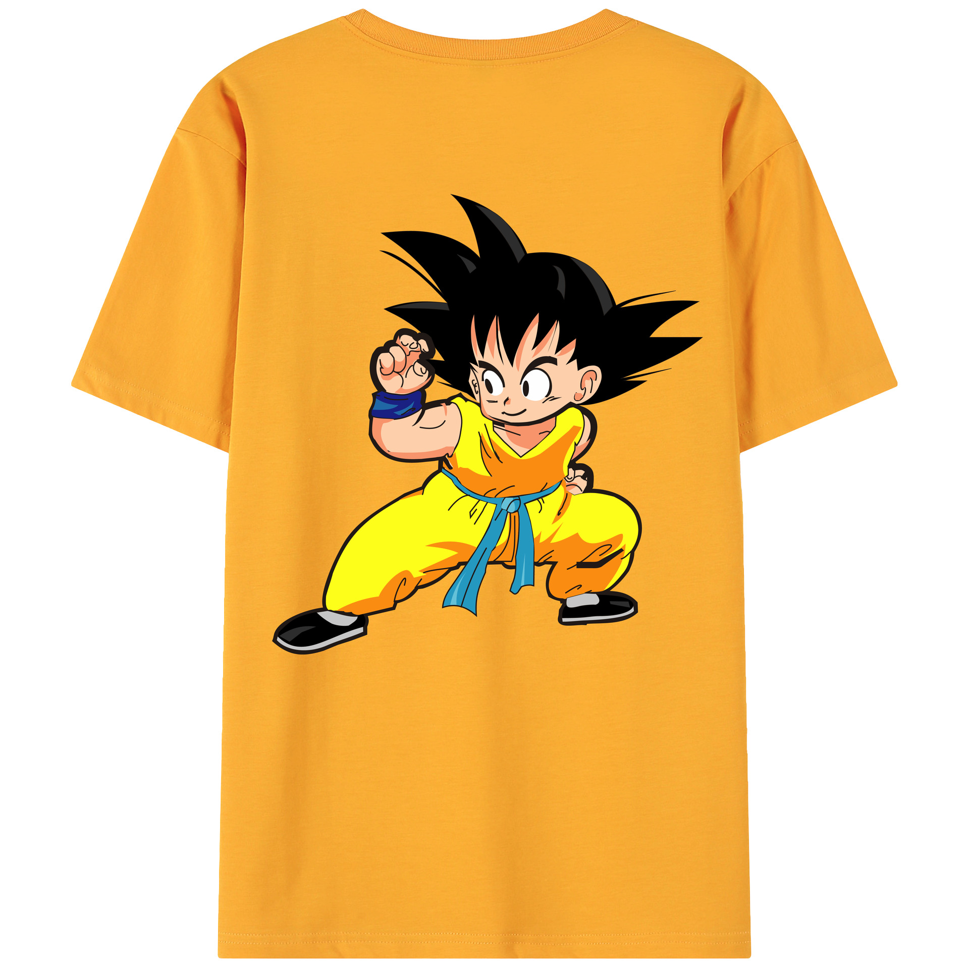 （画像用） ドラゴンボール 孫悟空（そん ごくう）Son Goku カカロット DRAGON BALL Kakarotto 綿100％ メンズ半袖Tシャツ（バックプリント） 通気性