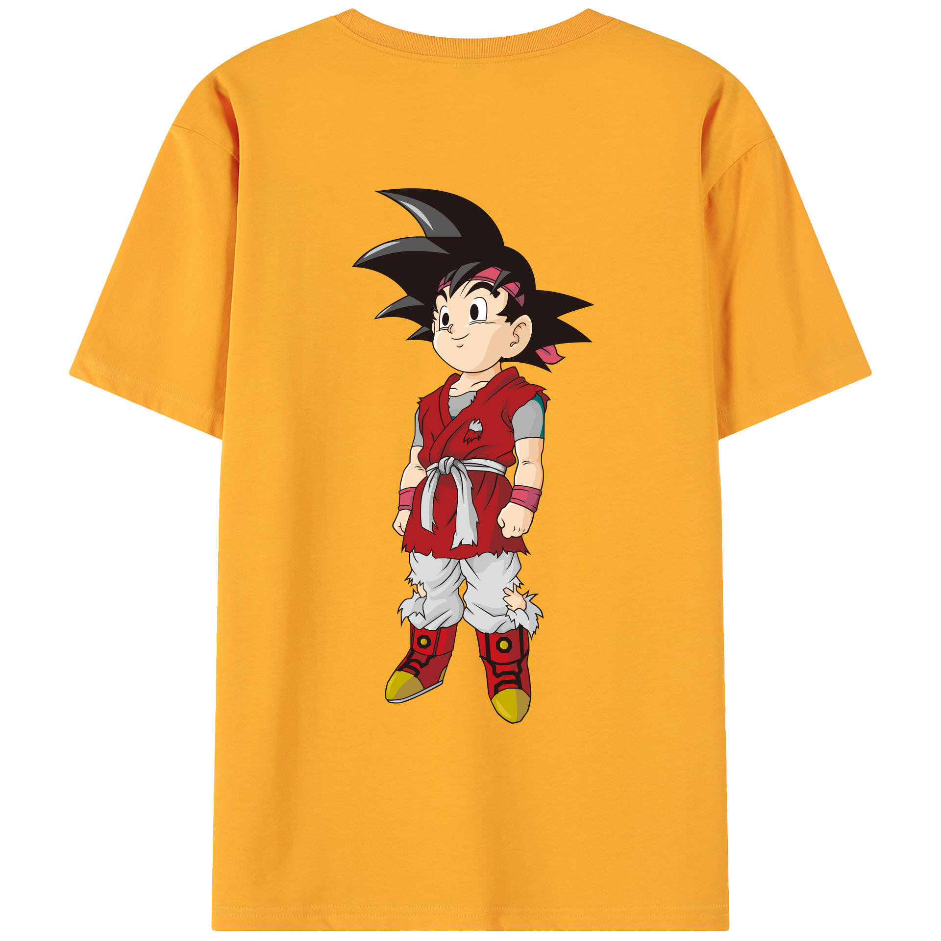 （画像用） ドラゴンボール 孫悟空（そん ごくう）Son Goku カカロット DRAGON BALL Kakarotto 綿100％ メンズ半袖Tシャツ（バックプリント） 通気性